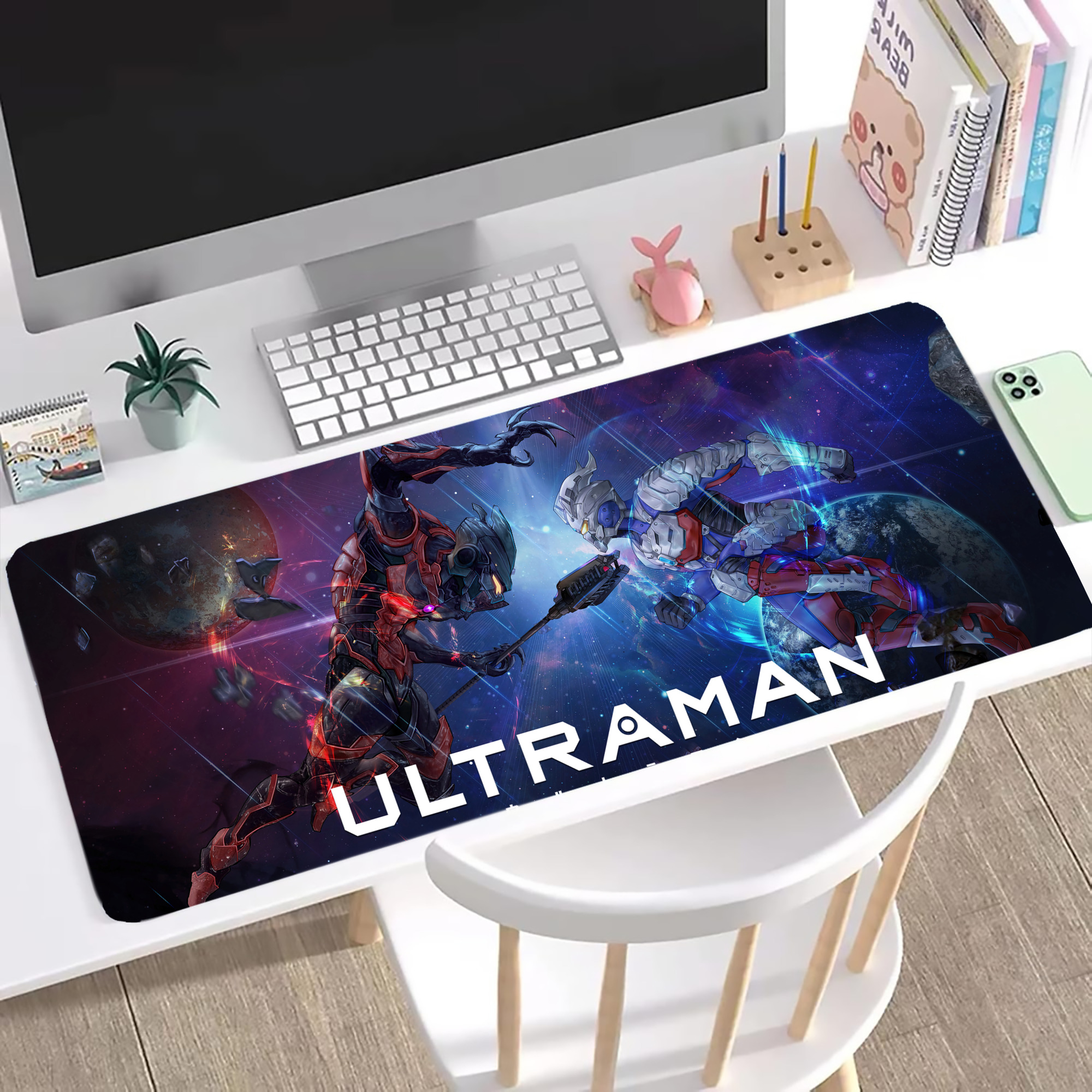 （画像用） ウルトラマン Ultraman ステッチ加工 大判デスクマット／滑り止めマウスパッド