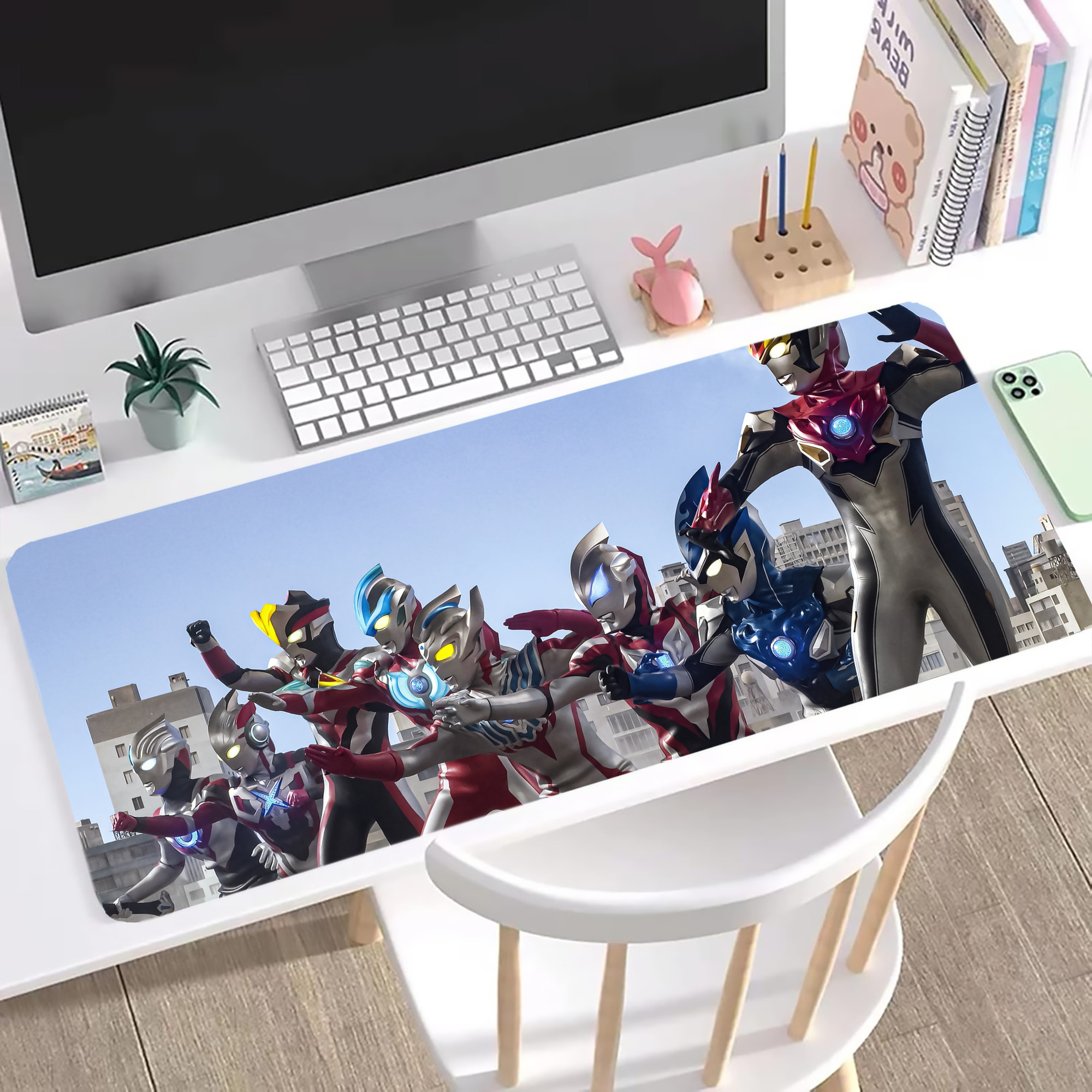 （画像用） ウルトラマン Ultraman ステッチ加工 大判デスクマット／滑り止めマウスパッド