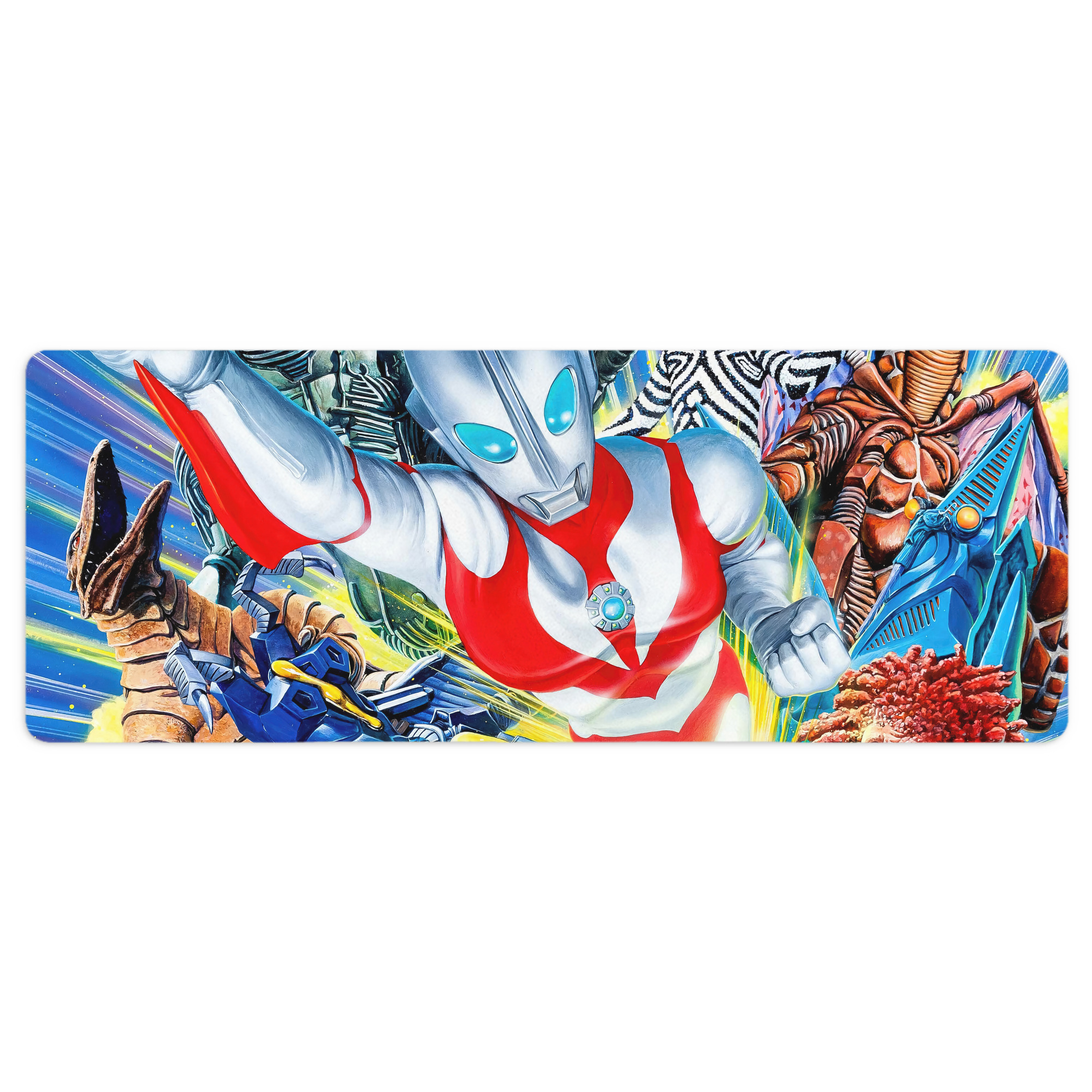 （画像用） ウルトラマン Ultraman ステッチ加工 大判デスクマット／滑り止めマウスパッド