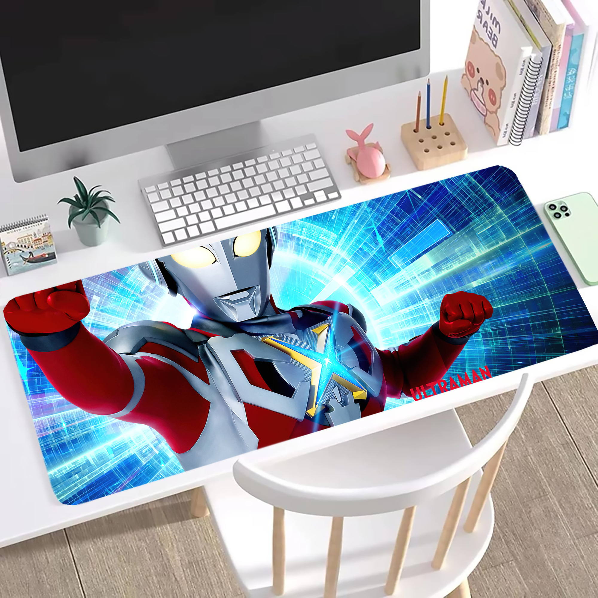 （画像用） ウルトラマン Ultraman ステッチ加工 大判デスクマット／滑り止めマウスパッド