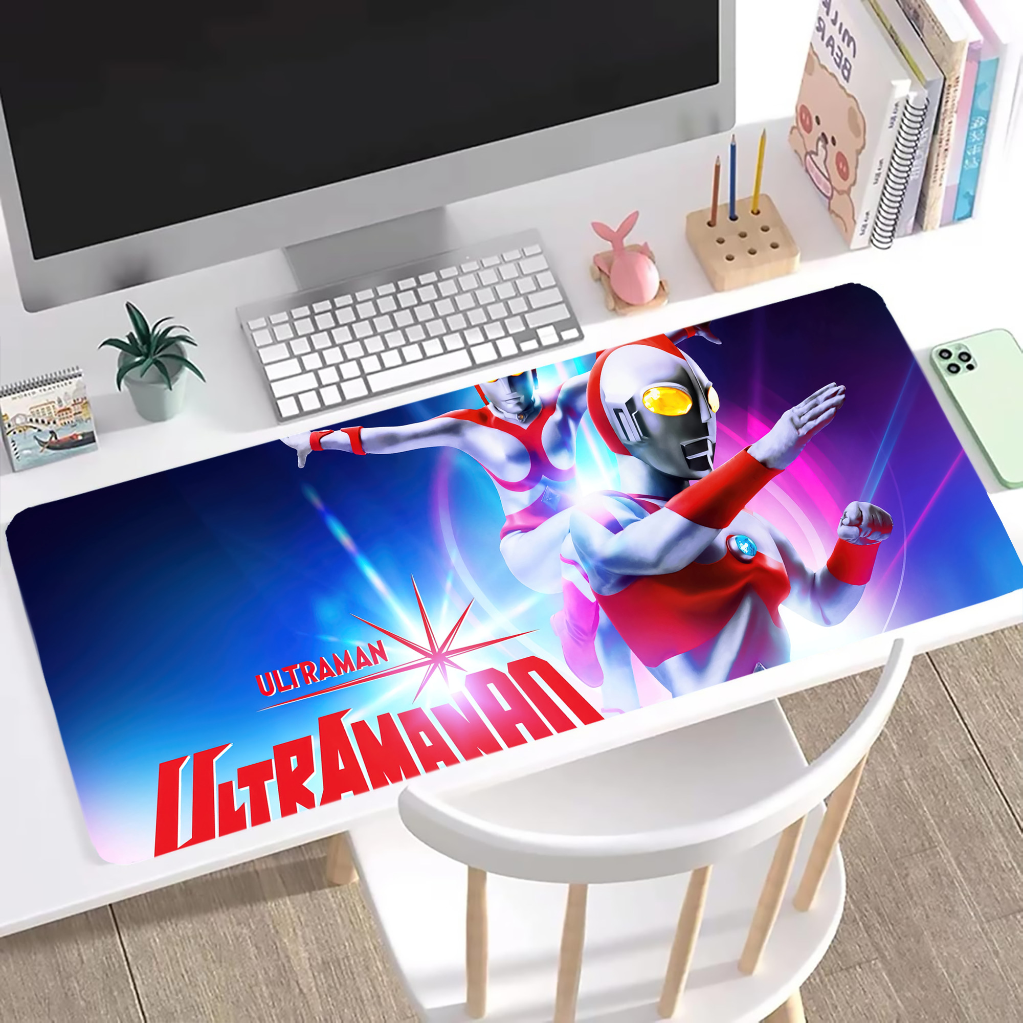 （画像用） ウルトラマン Ultraman ステッチ加工 大判デスクマット／滑り止めマウスパッド