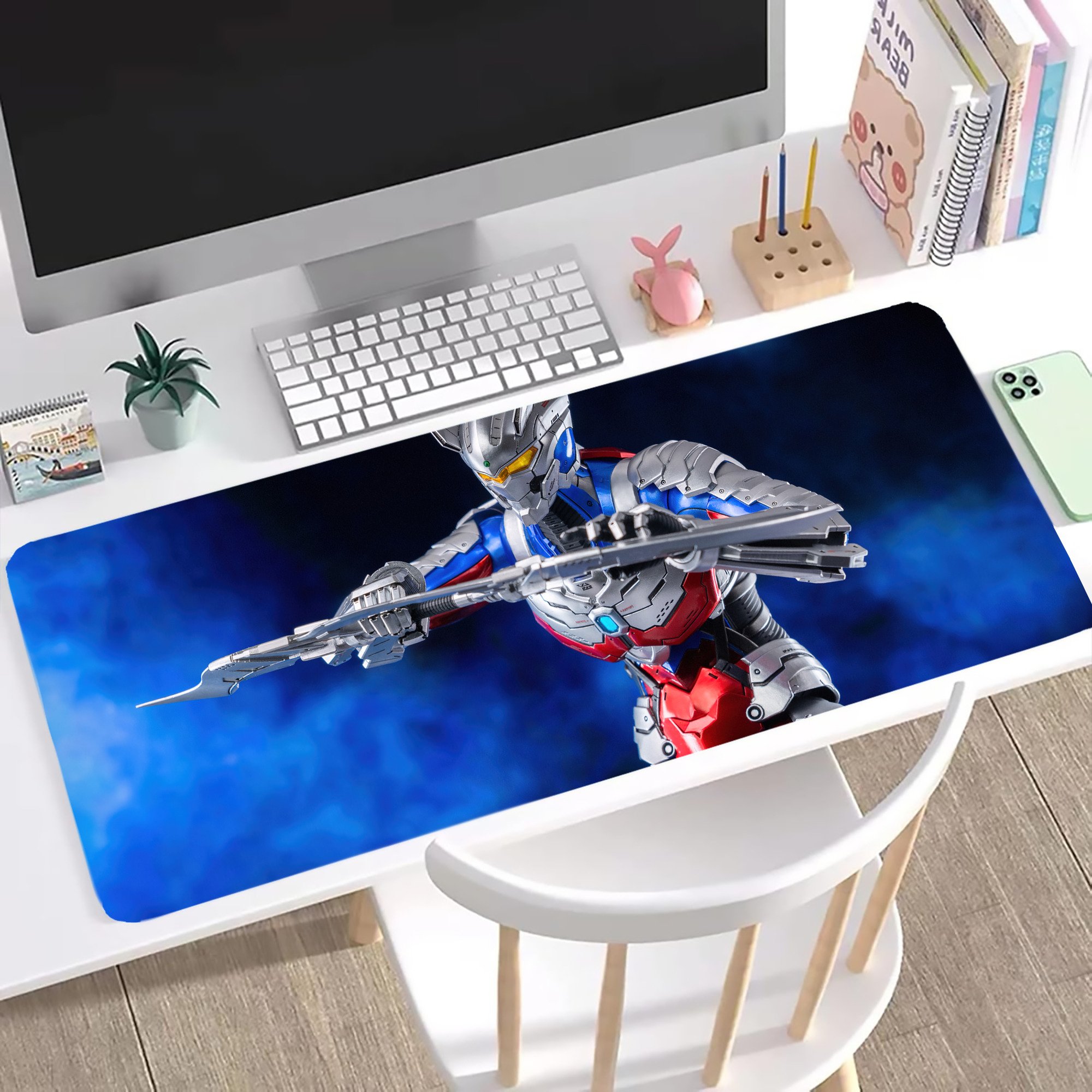 （画像用） ウルトラマン Ultraman ステッチ加工 大判デスクマット／滑り止めマウスパッド