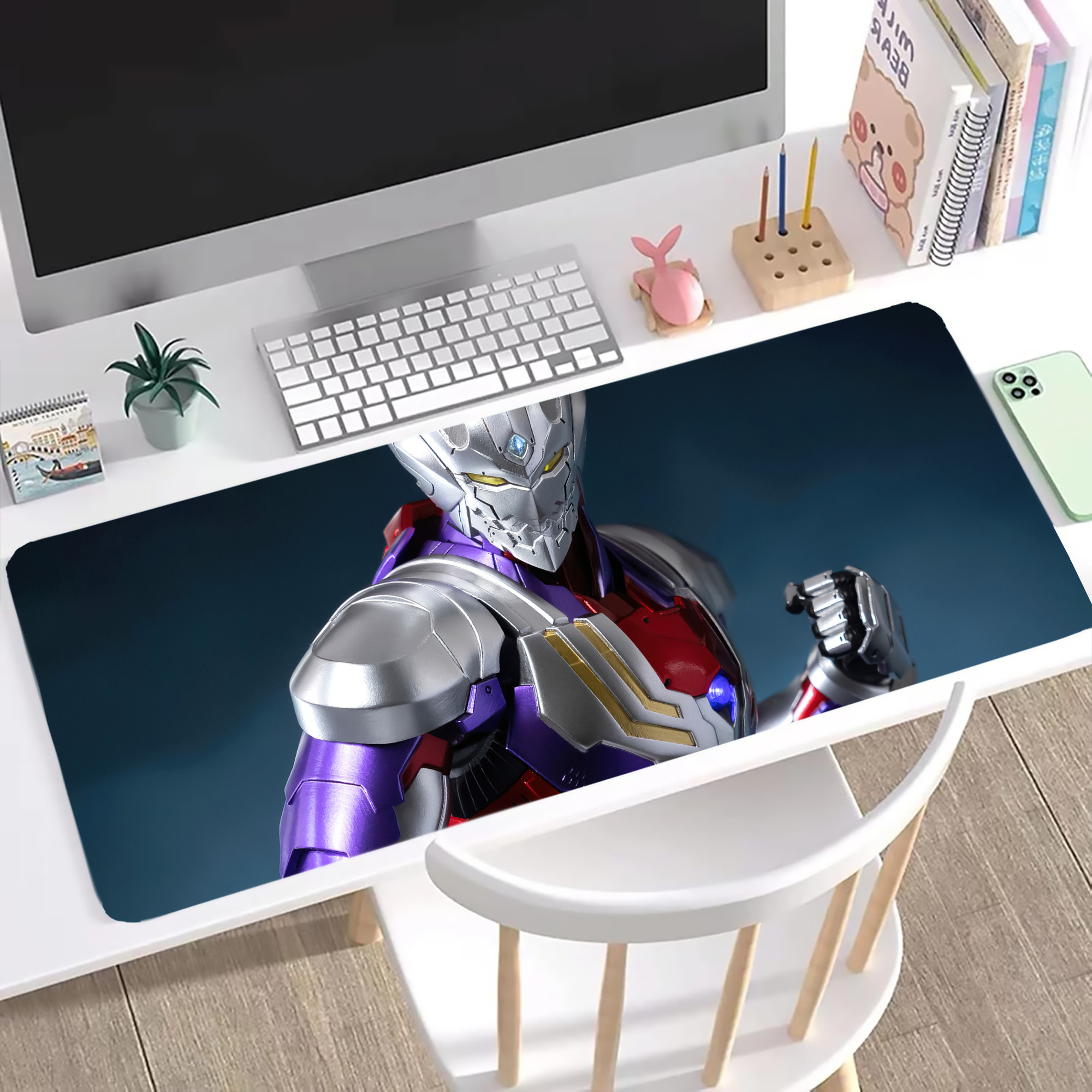 （画像用） ウルトラマン Ultraman ステッチ加工 大判デスクマット／滑り止めマウスパッド