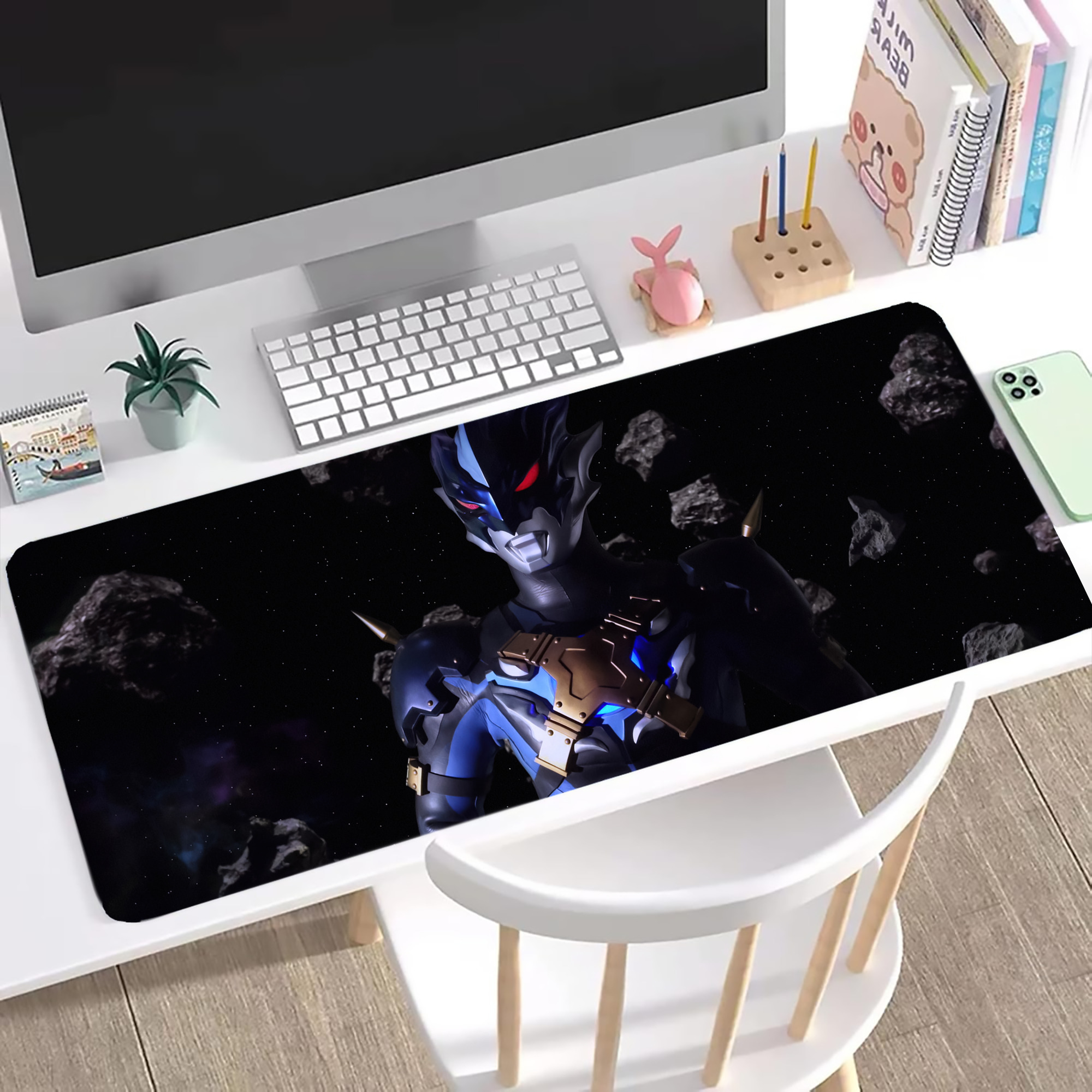 （画像用） ウルトラマン Ultraman ステッチ加工 大判デスクマット／滑り止めマウスパッド