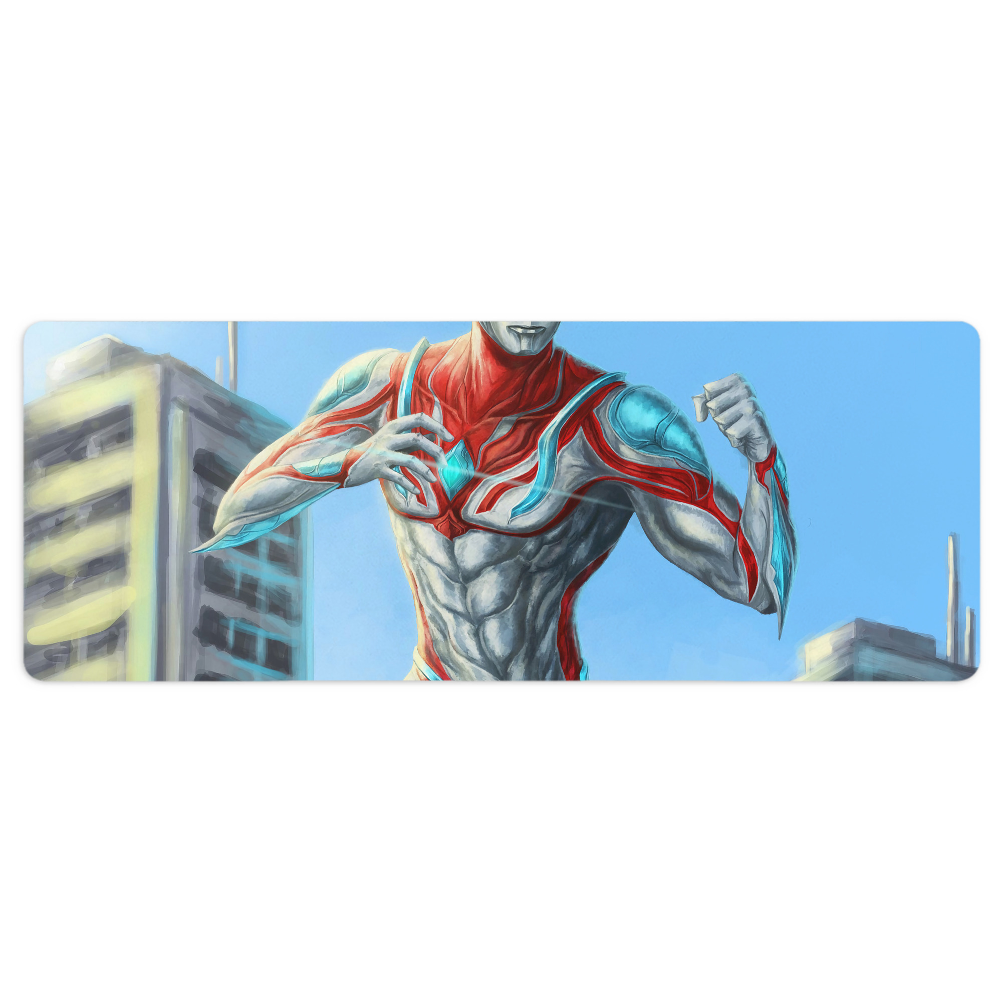 （画像用） ウルトラマン Ultraman ステッチ加工 大判デスクマット／滑り止めマウスパッド