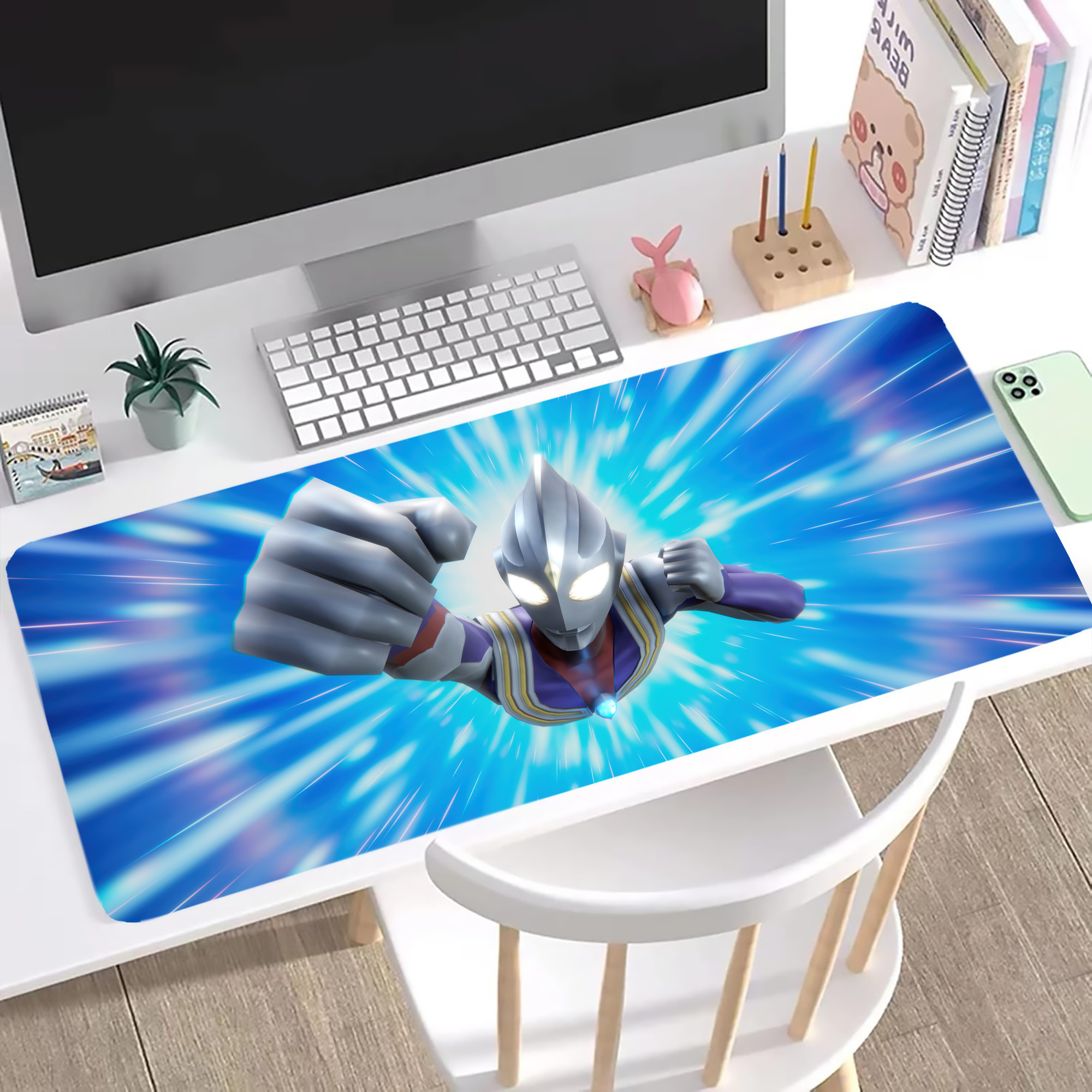 （画像用） ウルトラマン Ultraman ステッチ加工 大判デスクマット／滑り止めマウスパッド