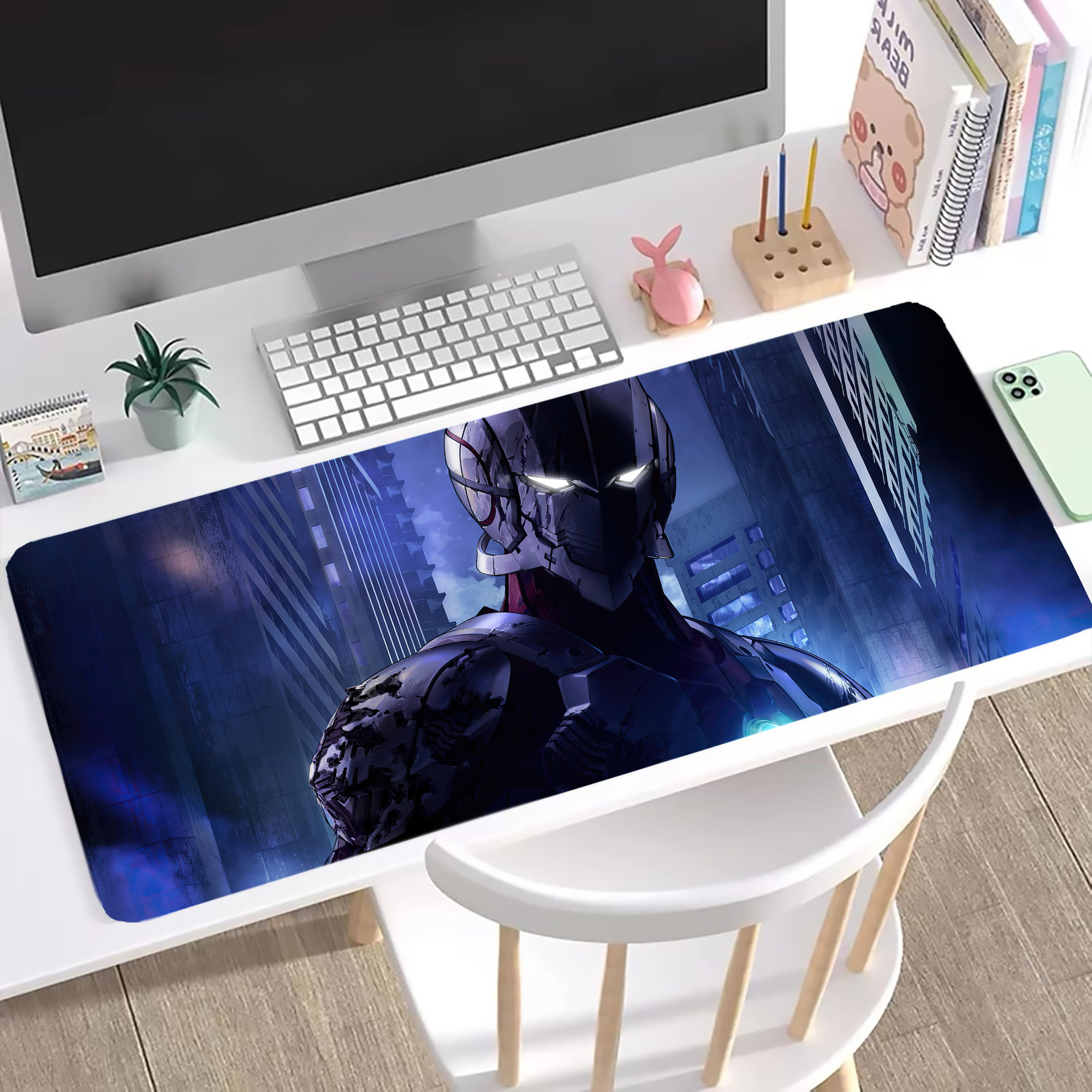（画像用） ウルトラマン Ultraman ステッチ加工 大判デスクマット／滑り止めマウスパッド