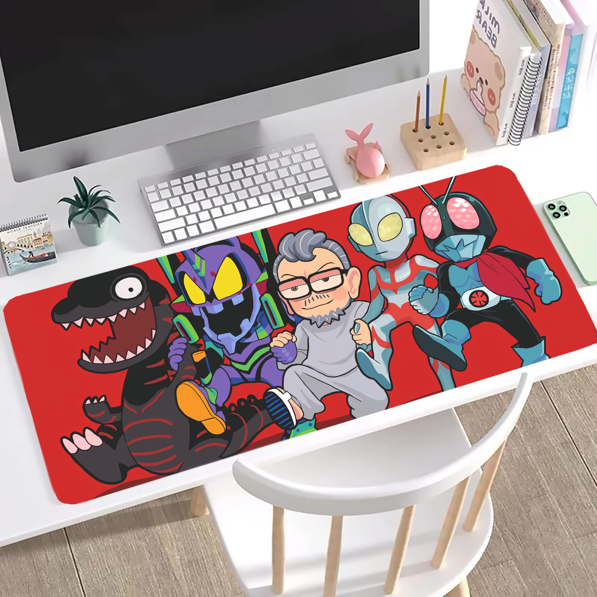 （画像用） ウルトラマン Ultraman ステッチ加工 大判デスクマット／滑り止めマウスパッド