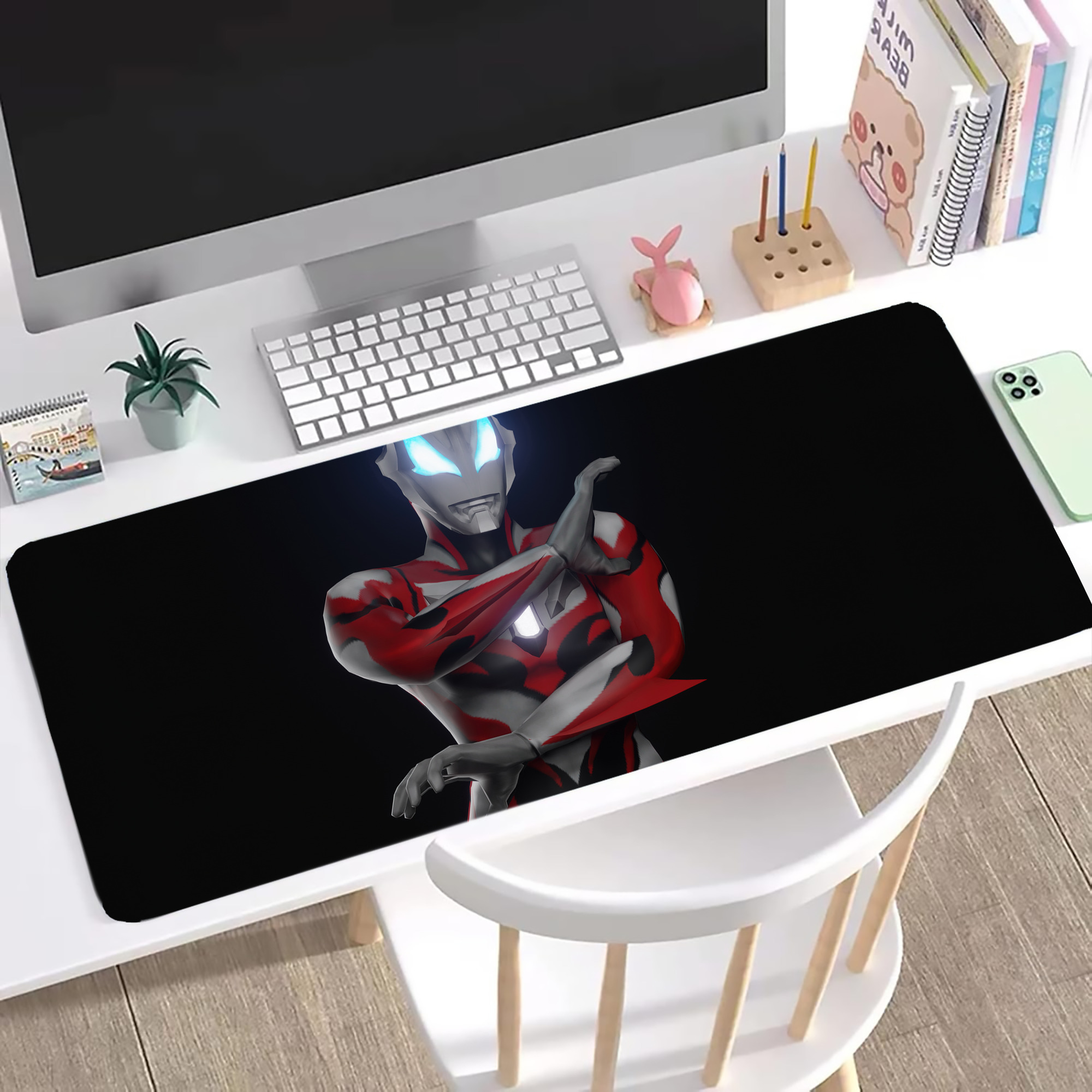 （画像用） ウルトラマン Ultraman ステッチ加工 大判デスクマット／滑り止めマウスパッド