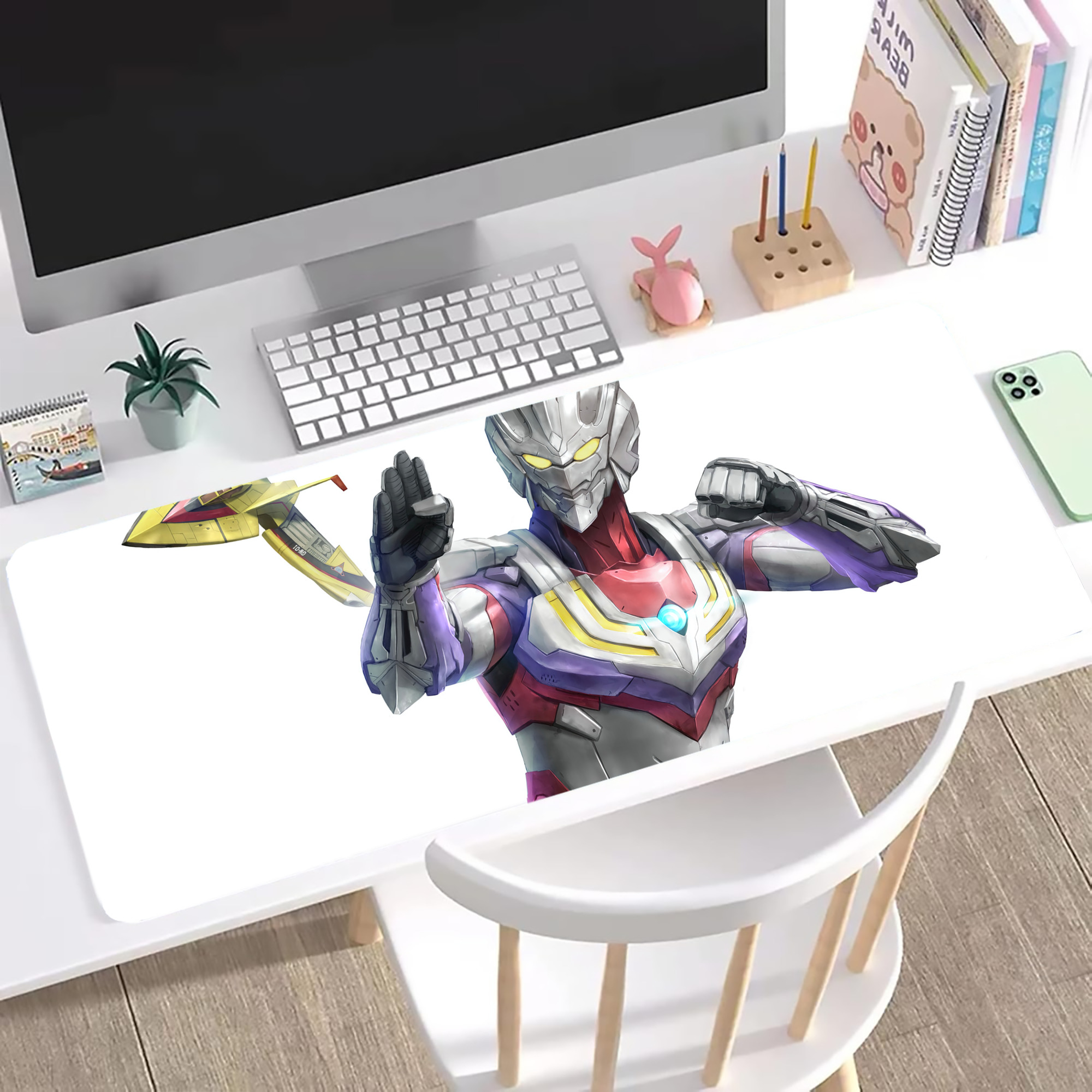 （画像用） ウルトラマン Ultraman ステッチ加工 大判デスクマット／滑り止めマウスパッド