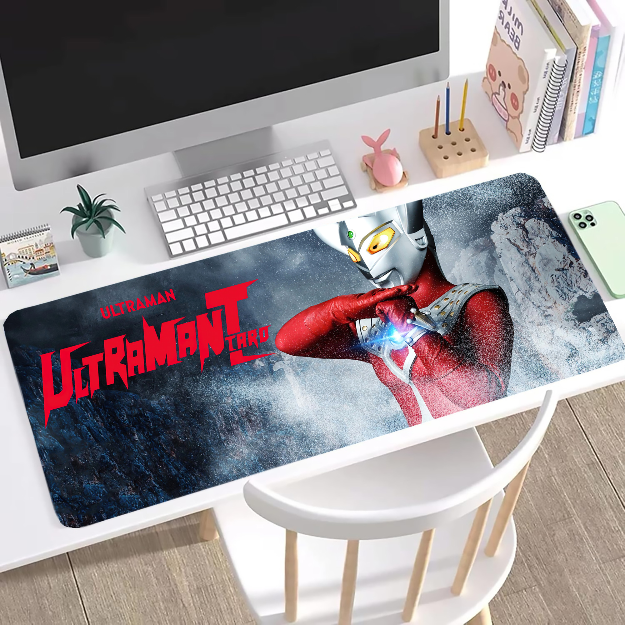 （画像用） ウルトラマン Ultraman ステッチ加工 大判デスクマット／滑り止めマウスパッド