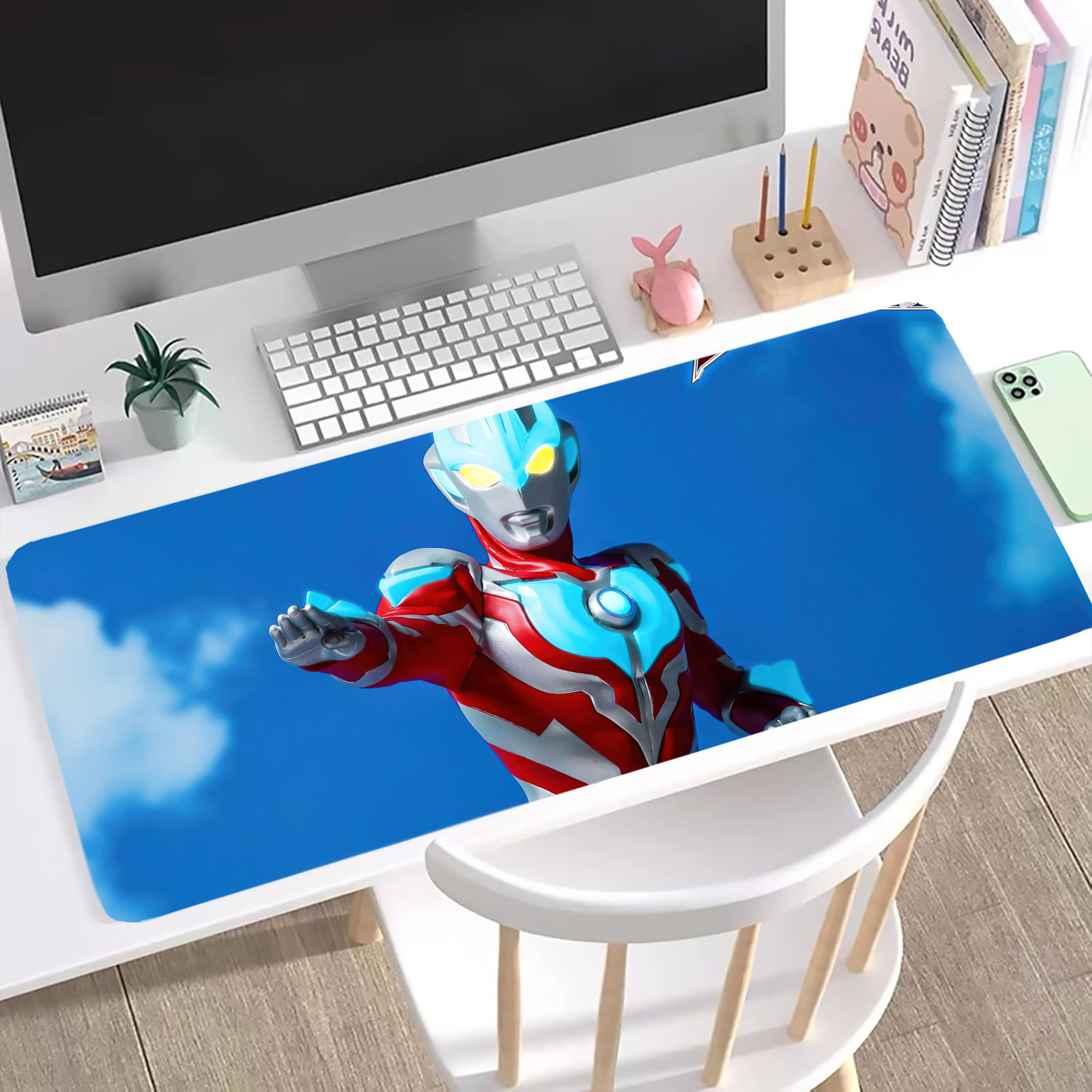 （画像用） ウルトラマン Ultraman ステッチ加工 大判デスクマット／滑り止めマウスパッド