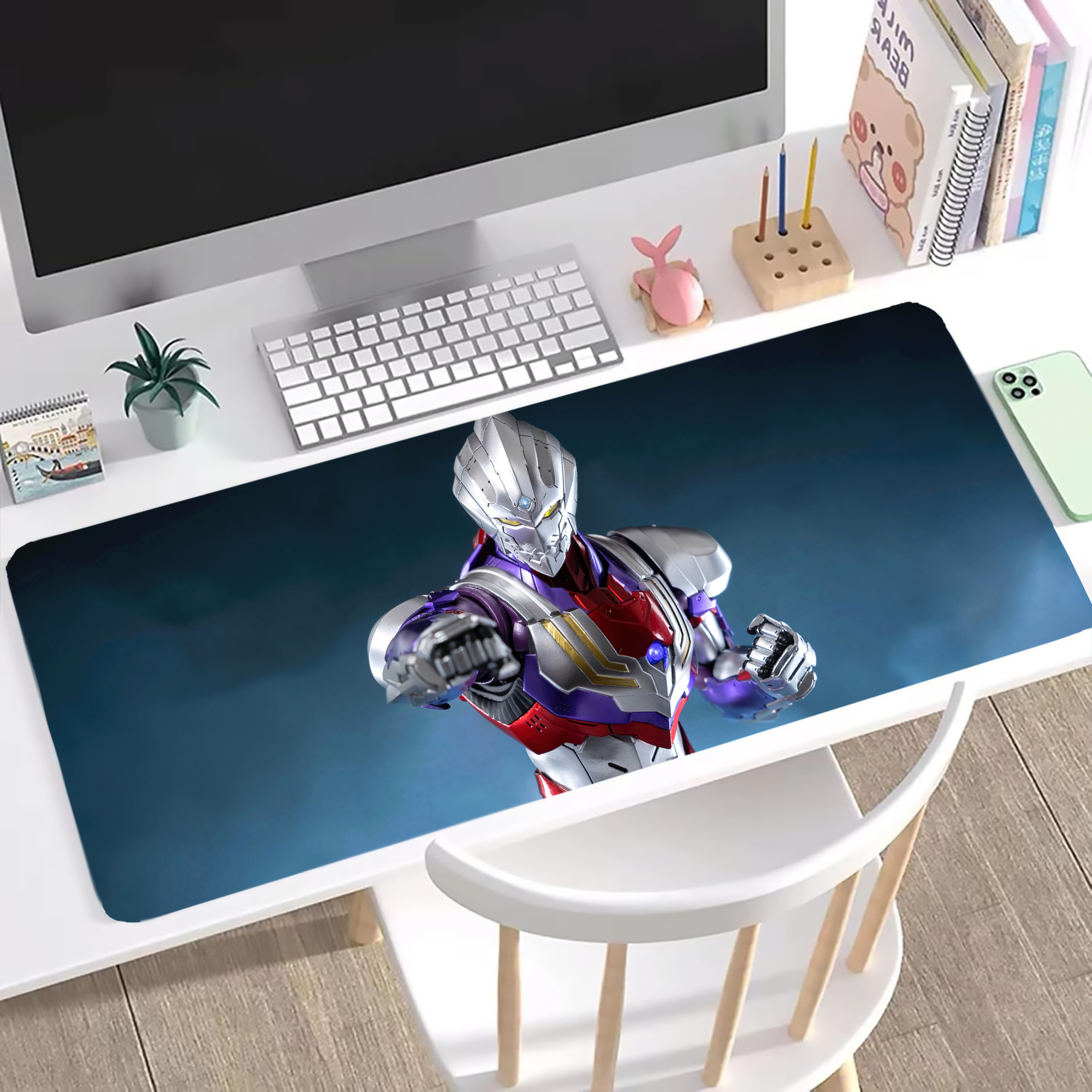 （画像用） ウルトラマン Ultraman ステッチ加工 大判デスクマット／滑り止めマウスパッド
