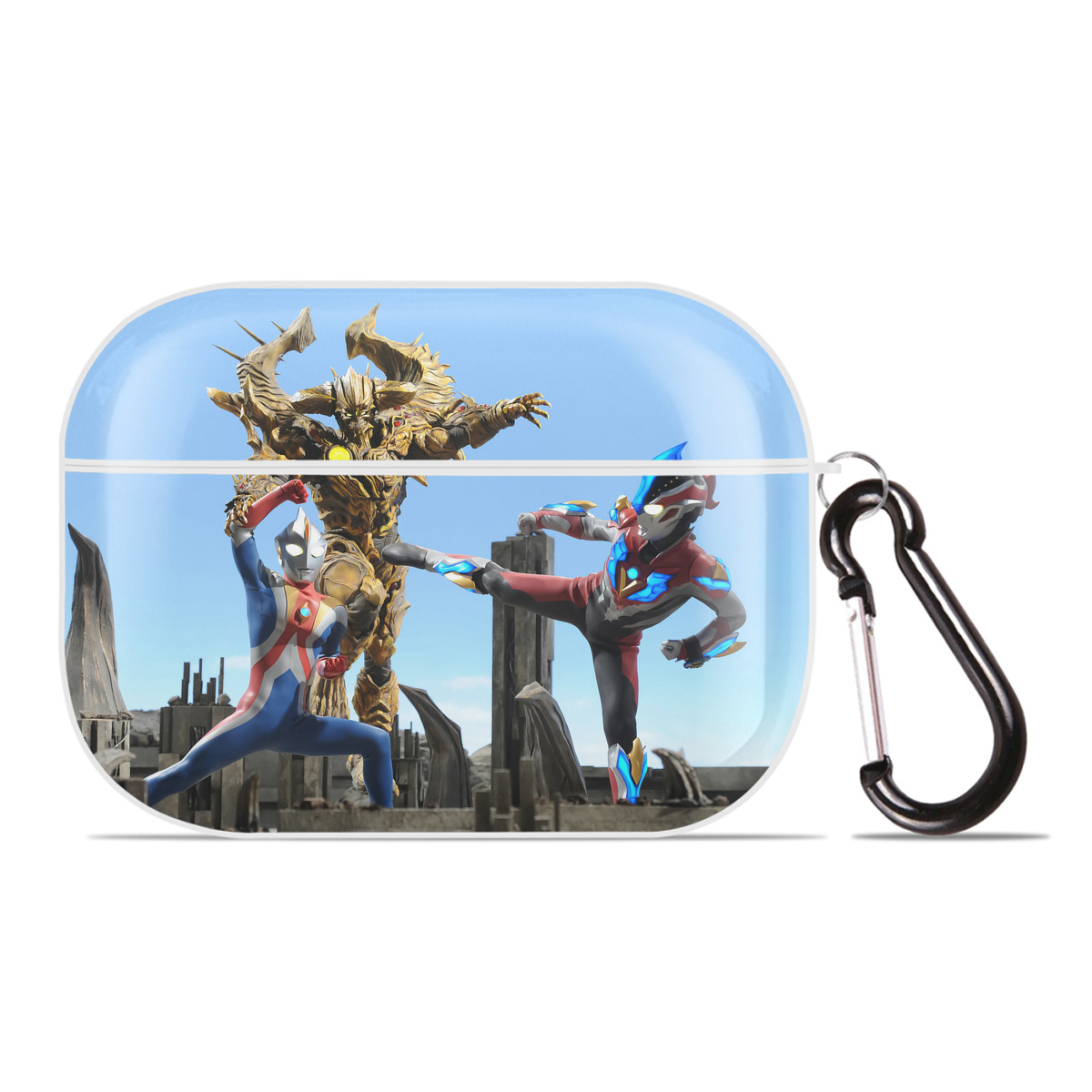 （画像用） ウルトラマン Ultraman 【AirPods Pro用】ハードシェル保護ケース 耐衝撃・防指紋・カラビナ付き商品仕様