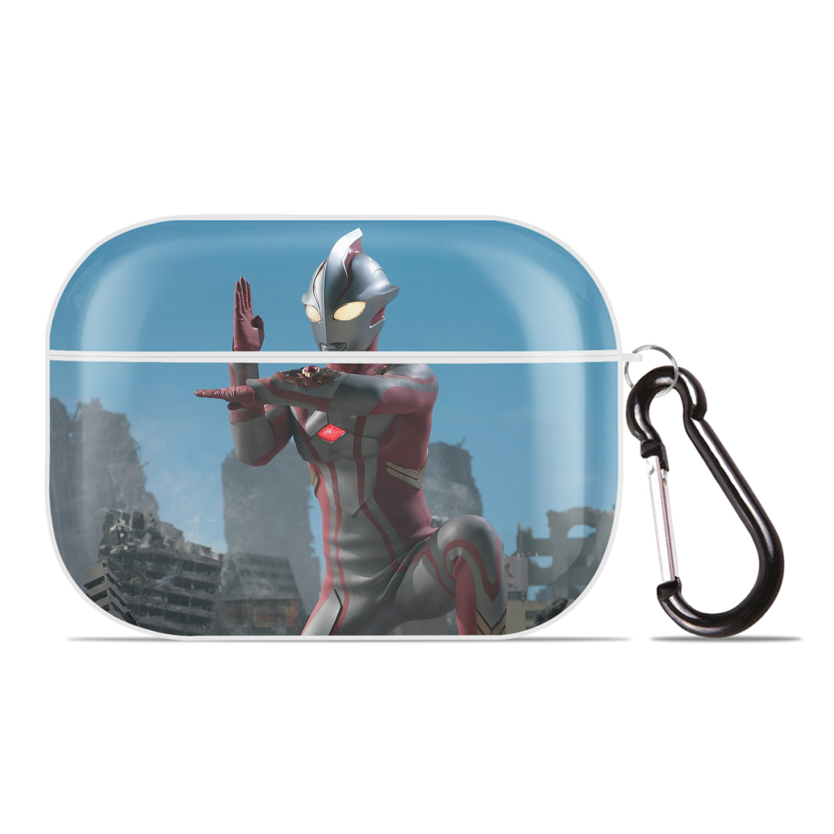 （画像用） ウルトラマン Ultraman 【AirPods Pro用】ハードシェル保護ケース 耐衝撃・防指紋・カラビナ付き商品仕様