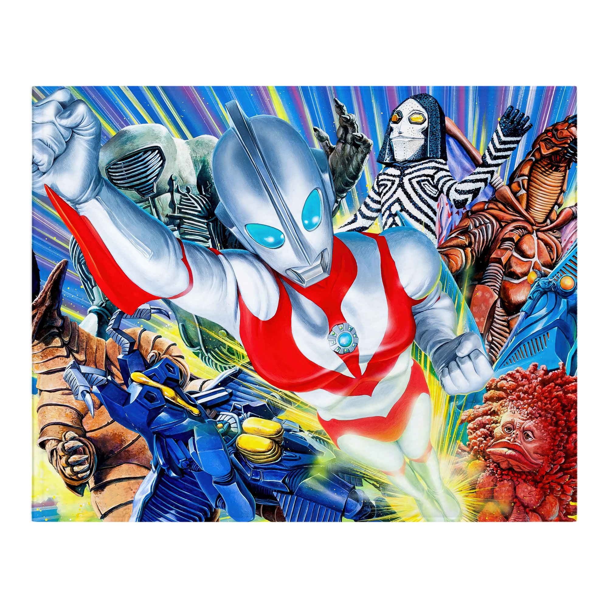 （画像用） ウルトラマン Ultraman フランネルブランケット・多サイズ対応（横型）
