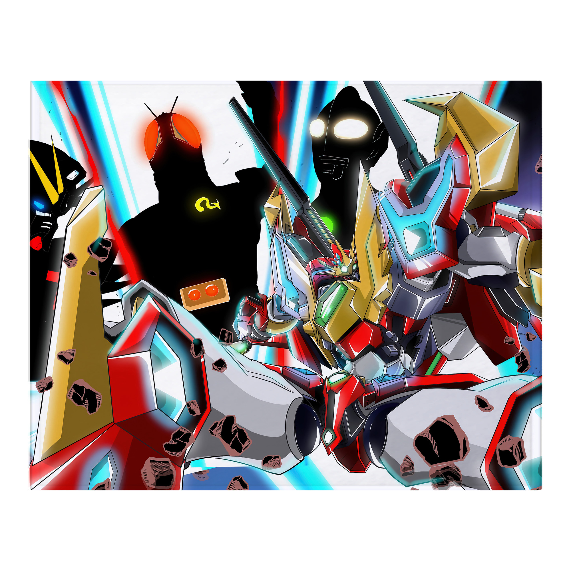 （画像用） ウルトラマン Ultraman フランネルブランケット・多サイズ対応（横型）