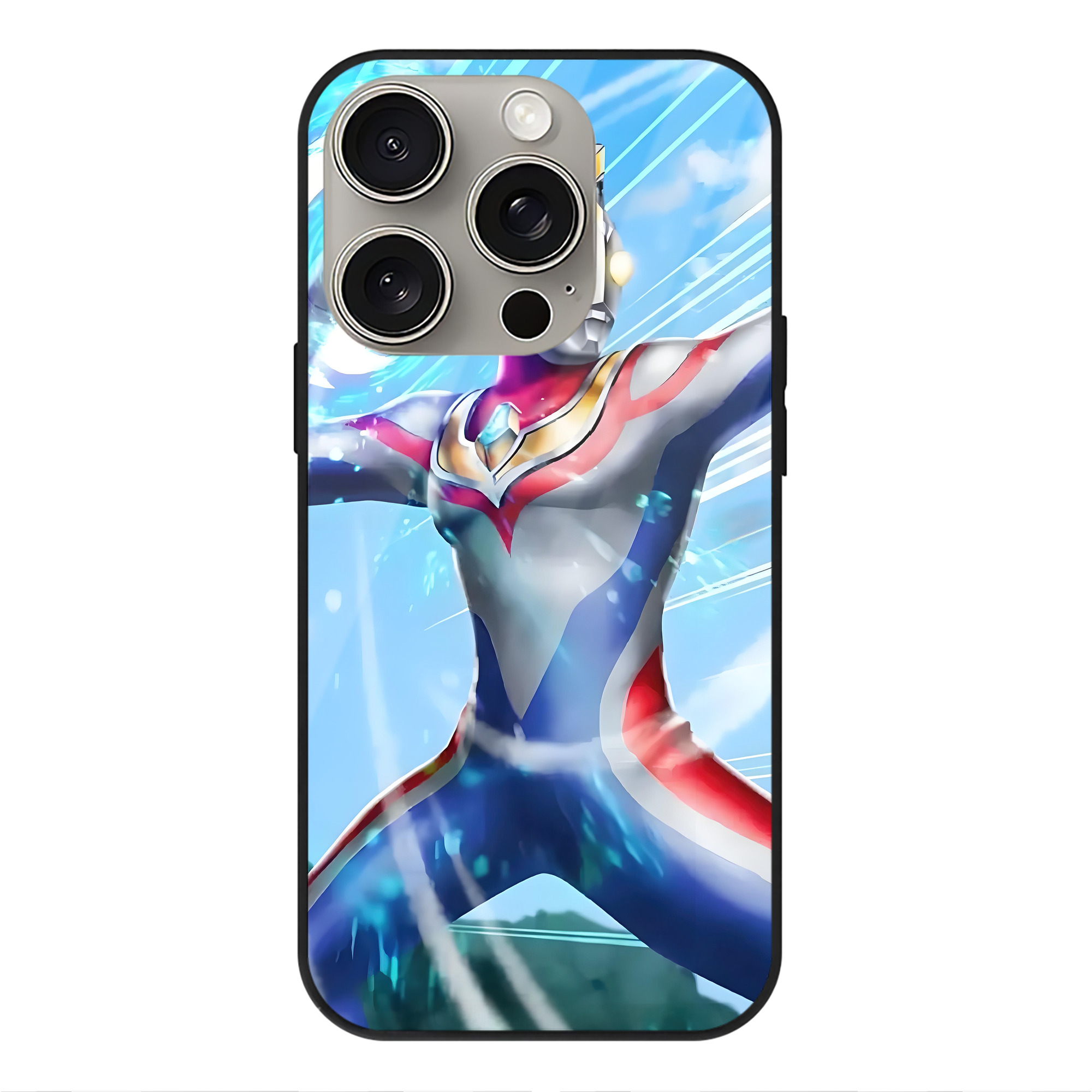 （画像用） ウルトラマン Ultraman 【iPhone15Pro対応】スマホケース 耐衝撃＆黄変防止 背面ガラス