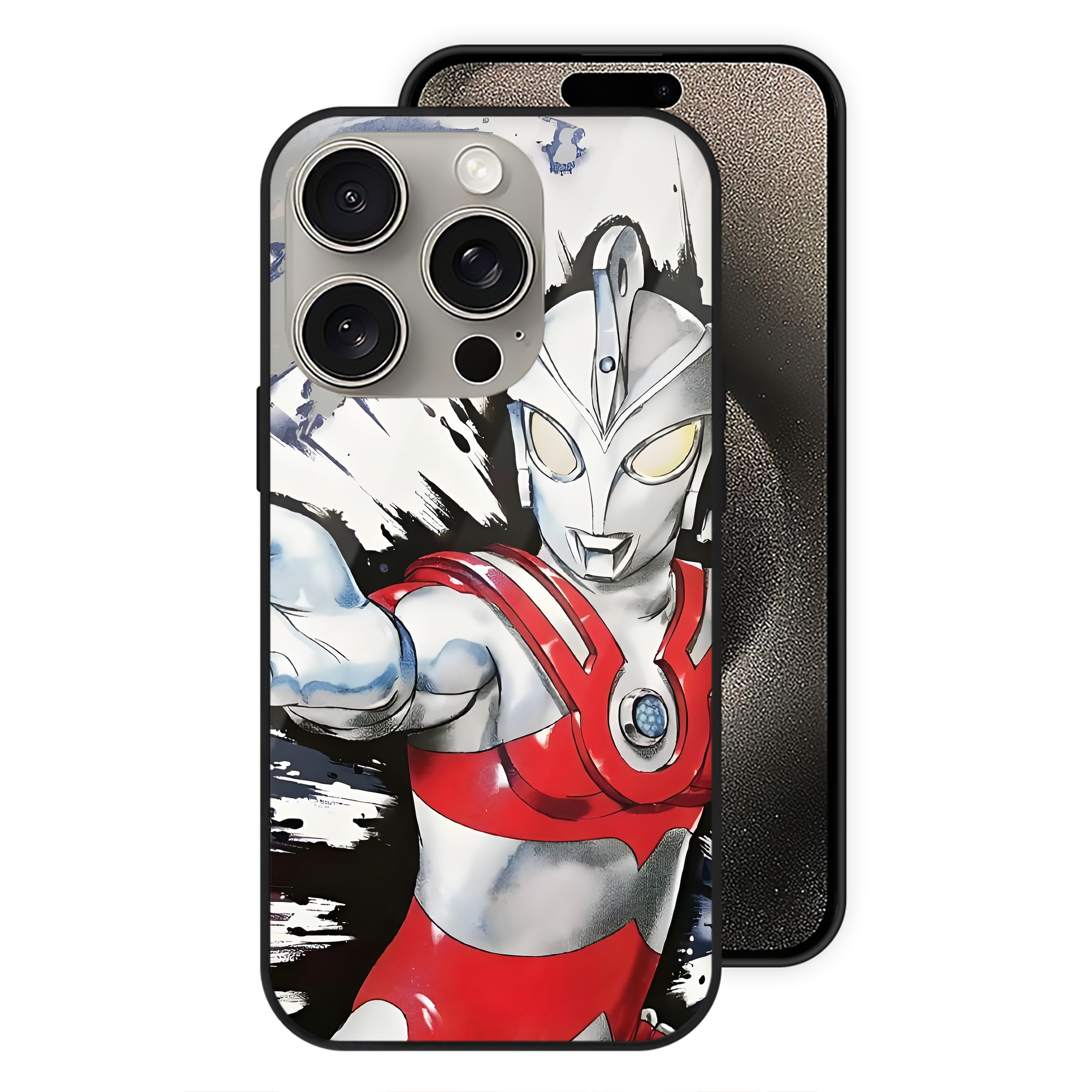 （画像用） ウルトラマン Ultraman 【iPhone15Pro対応】スマホケース 耐衝撃＆黄変防止 背面ガラス