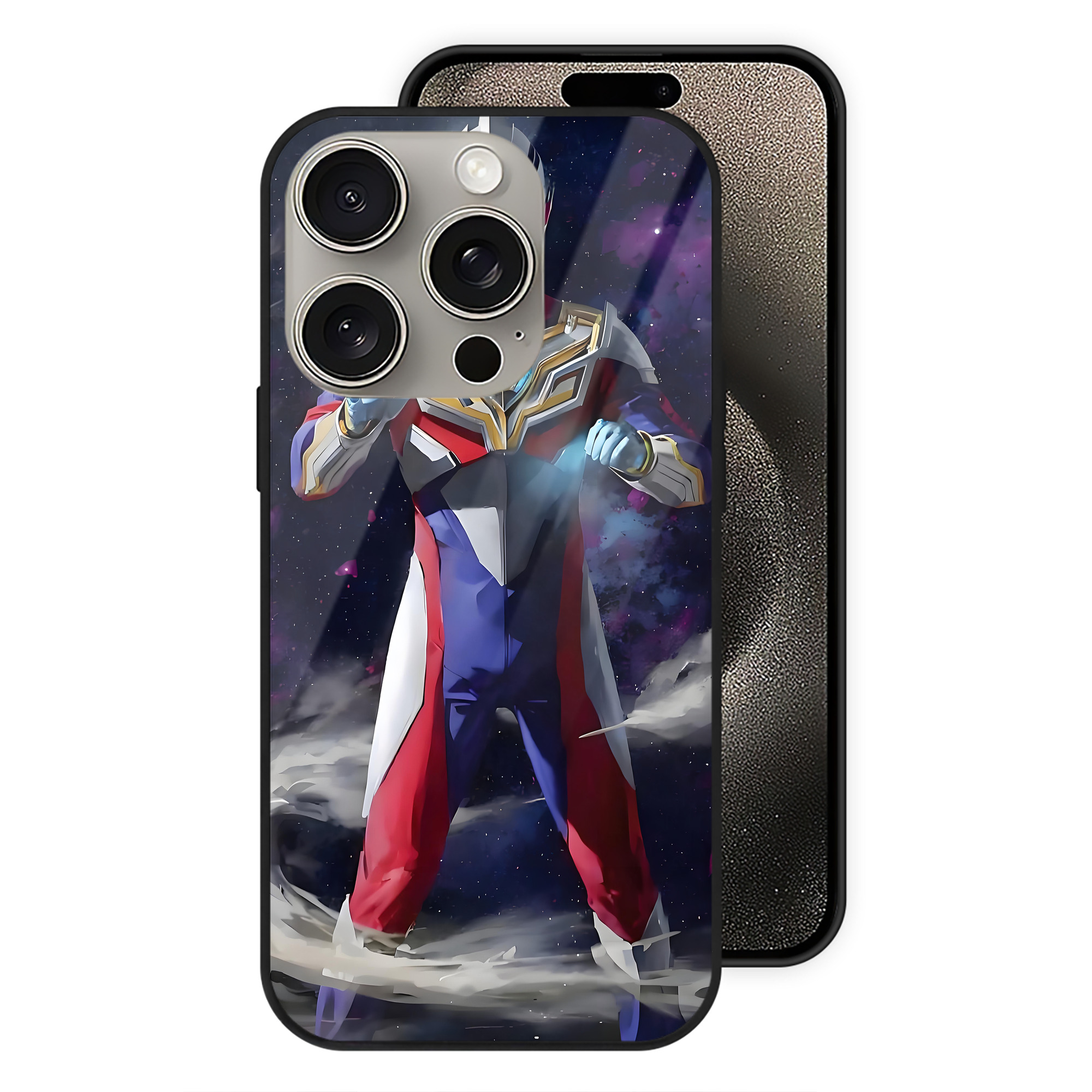 （画像用） ウルトラマン Ultraman 【iPhone15Pro対応】スマホケース 耐衝撃＆黄変防止 背面ガラス