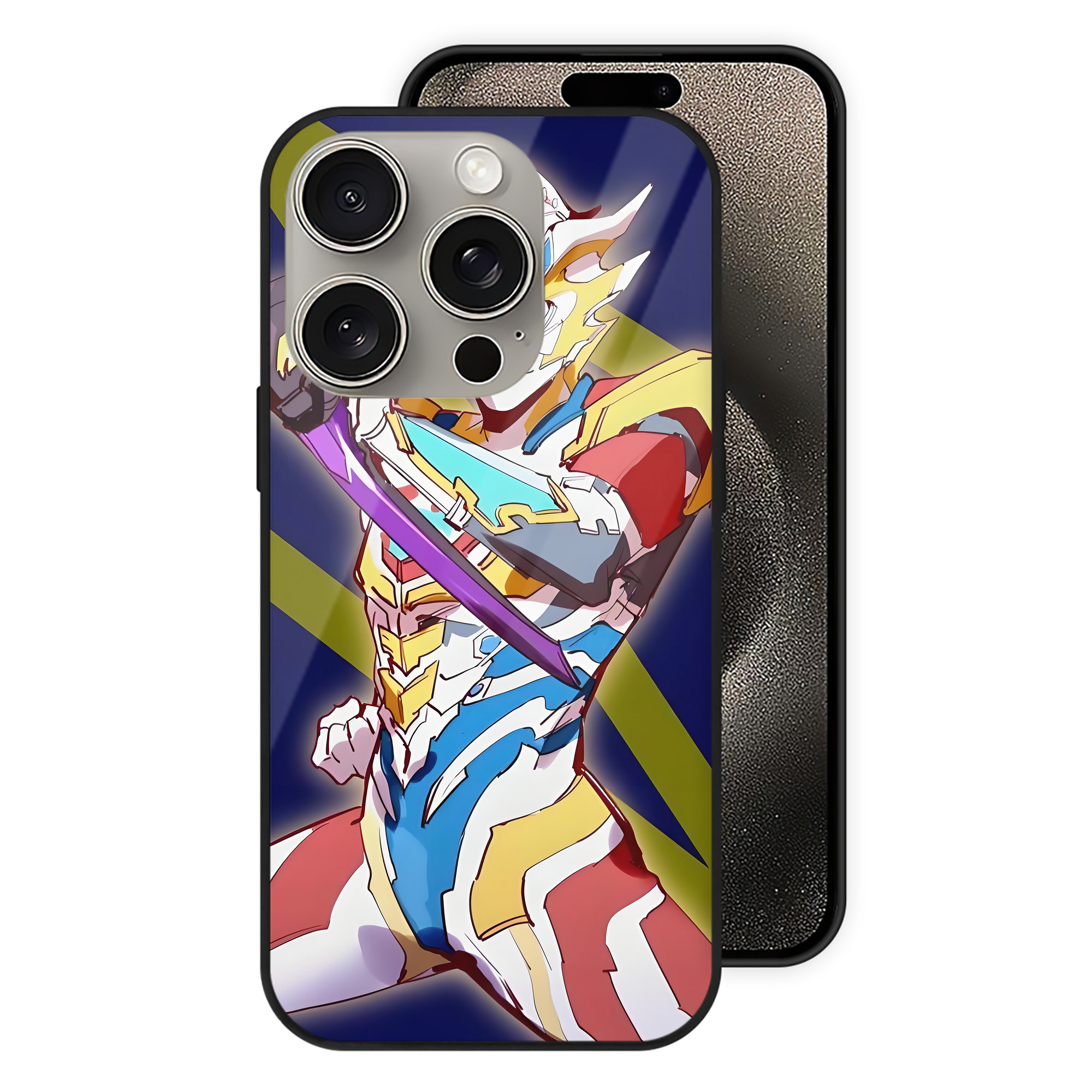 （画像用） ウルトラマン Ultraman 【iPhone15Pro対応】スマホケース 耐衝撃＆黄変防止 背面ガラス