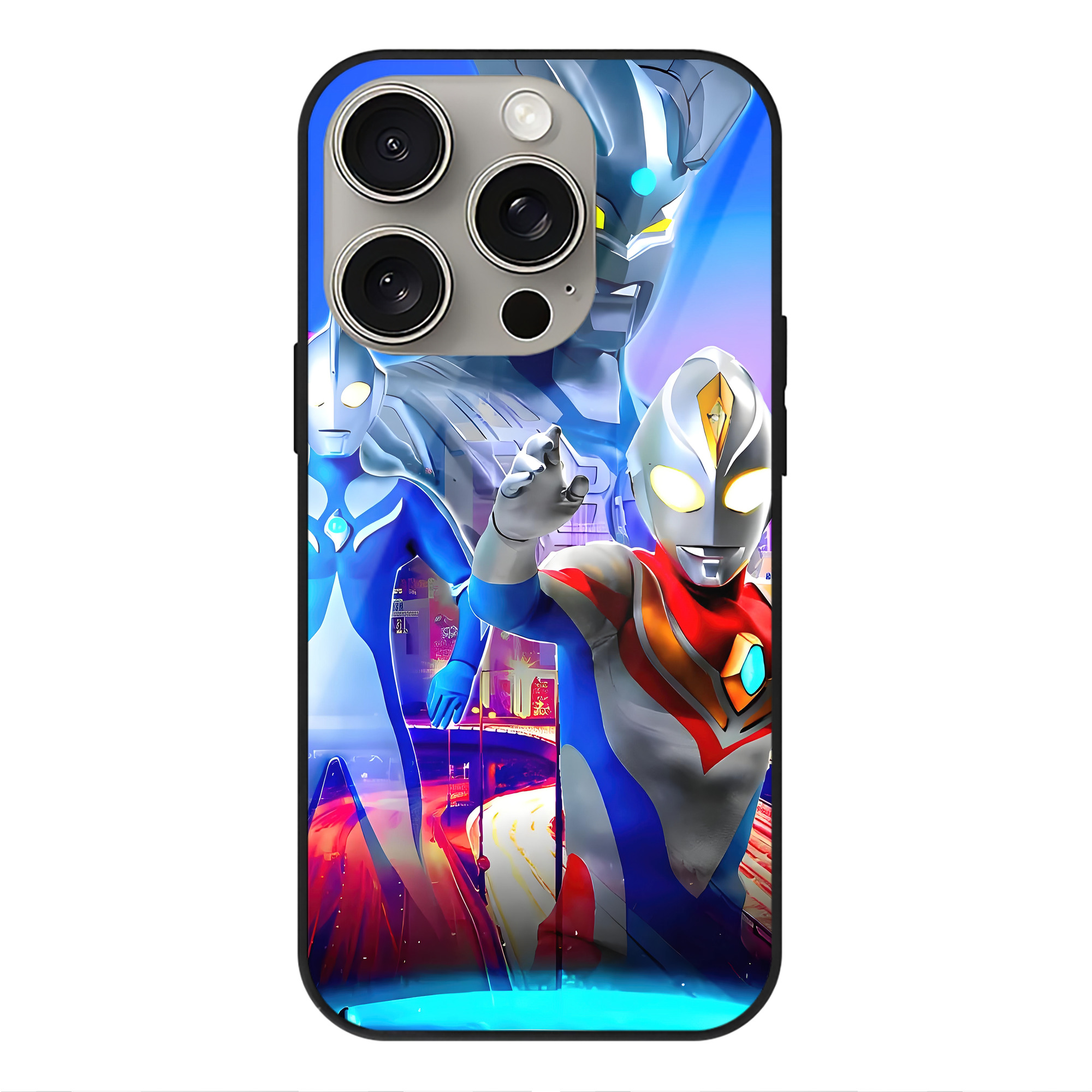 （画像用） ウルトラマン Ultraman 【iPhone15Pro対応】スマホケース 耐衝撃＆黄変防止 背面ガラス