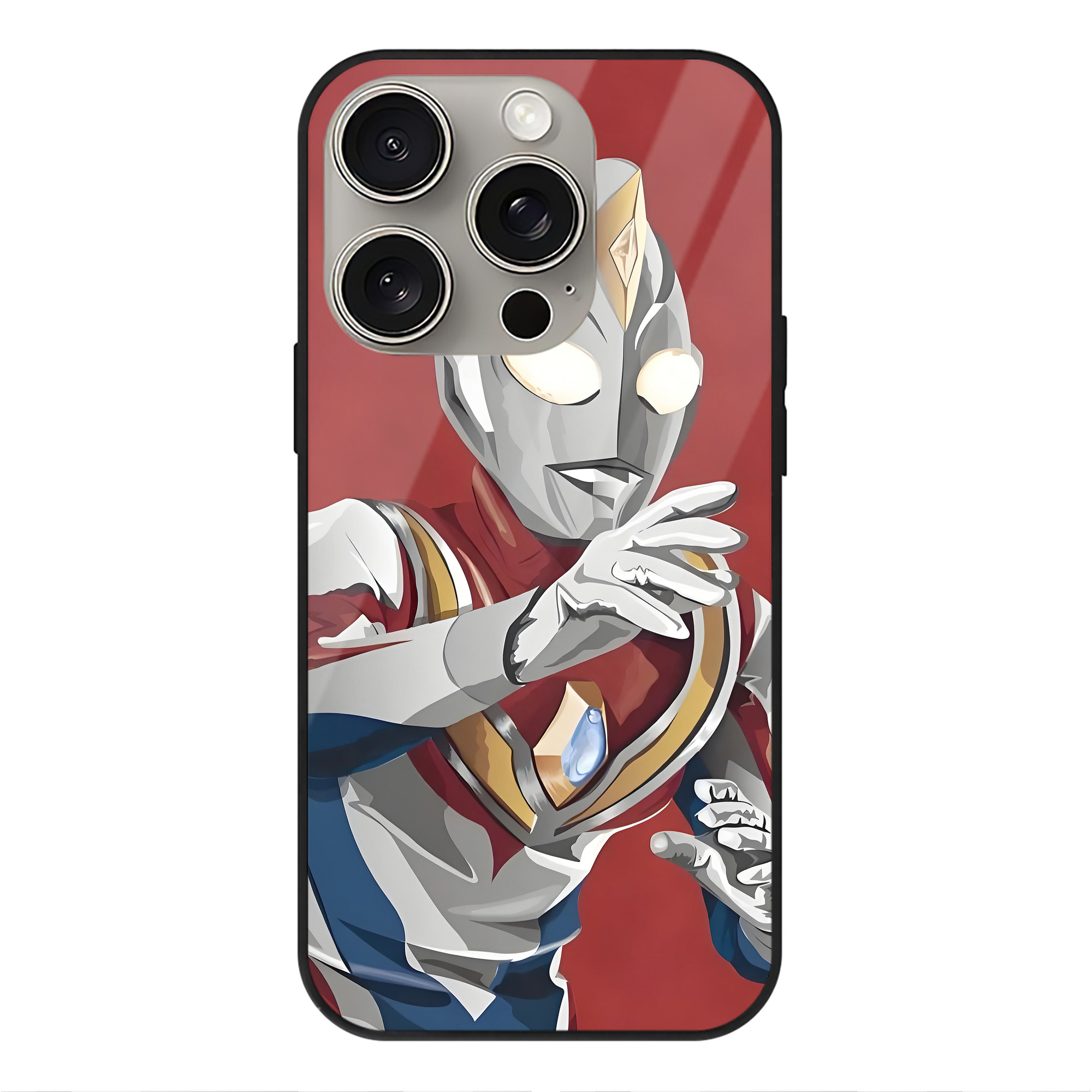 （画像用） ウルトラマン Ultraman 【iPhone15Pro対応】スマホケース 耐衝撃＆黄変防止 背面ガラス