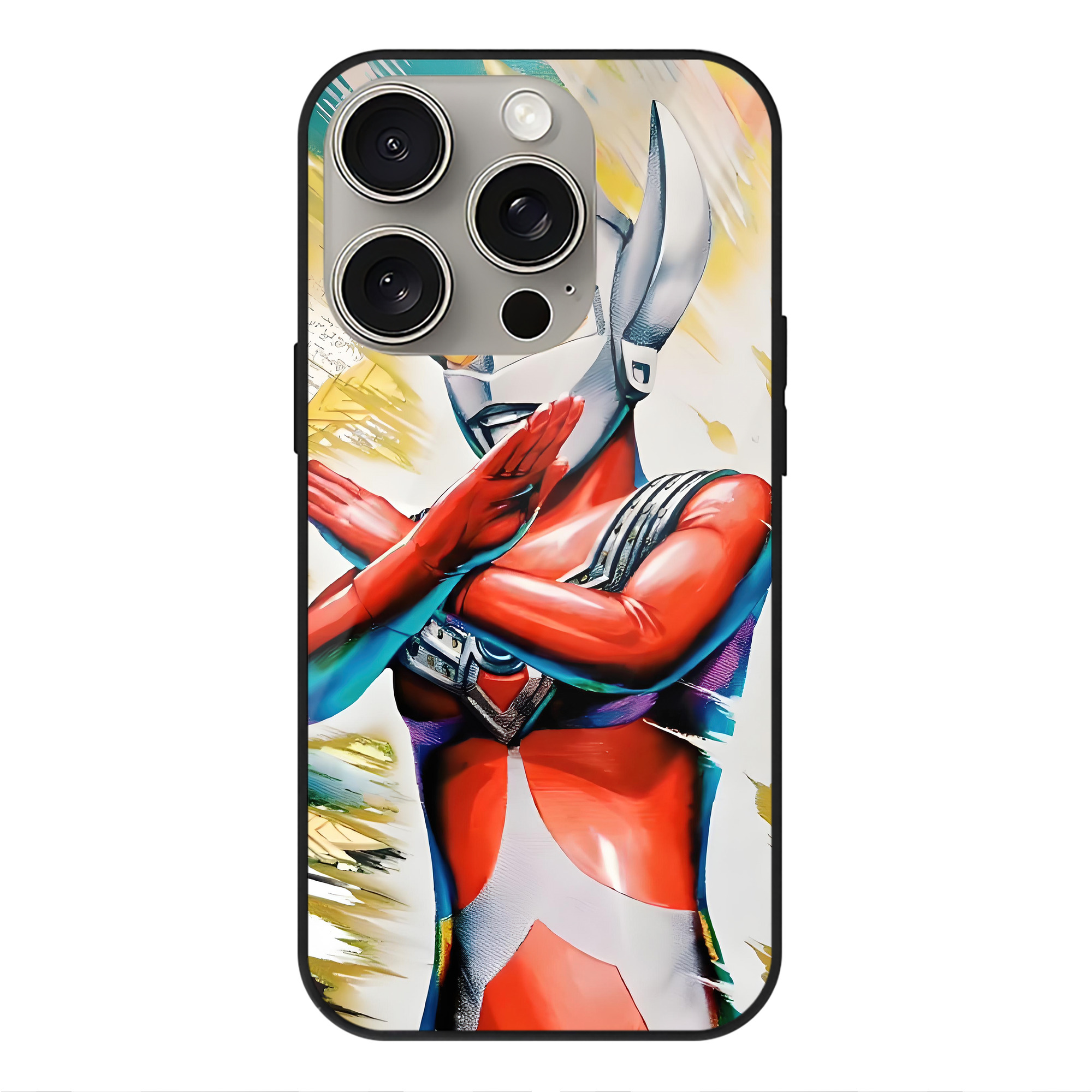 （画像用） ウルトラマン Ultraman 【iPhone15Pro対応】スマホケース 耐衝撃＆黄変防止 背面ガラス