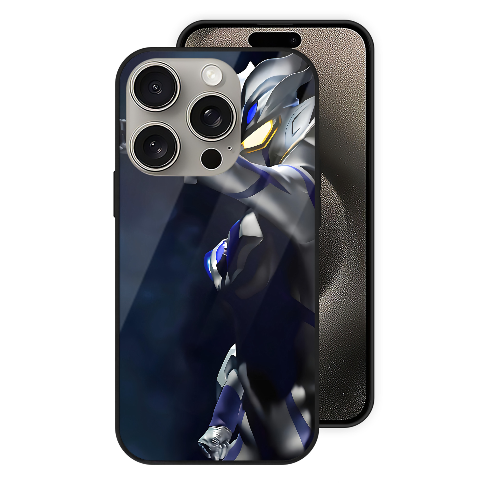（画像用） ウルトラマン Ultraman 【iPhone15Pro対応】スマホケース 耐衝撃＆黄変防止 背面ガラス