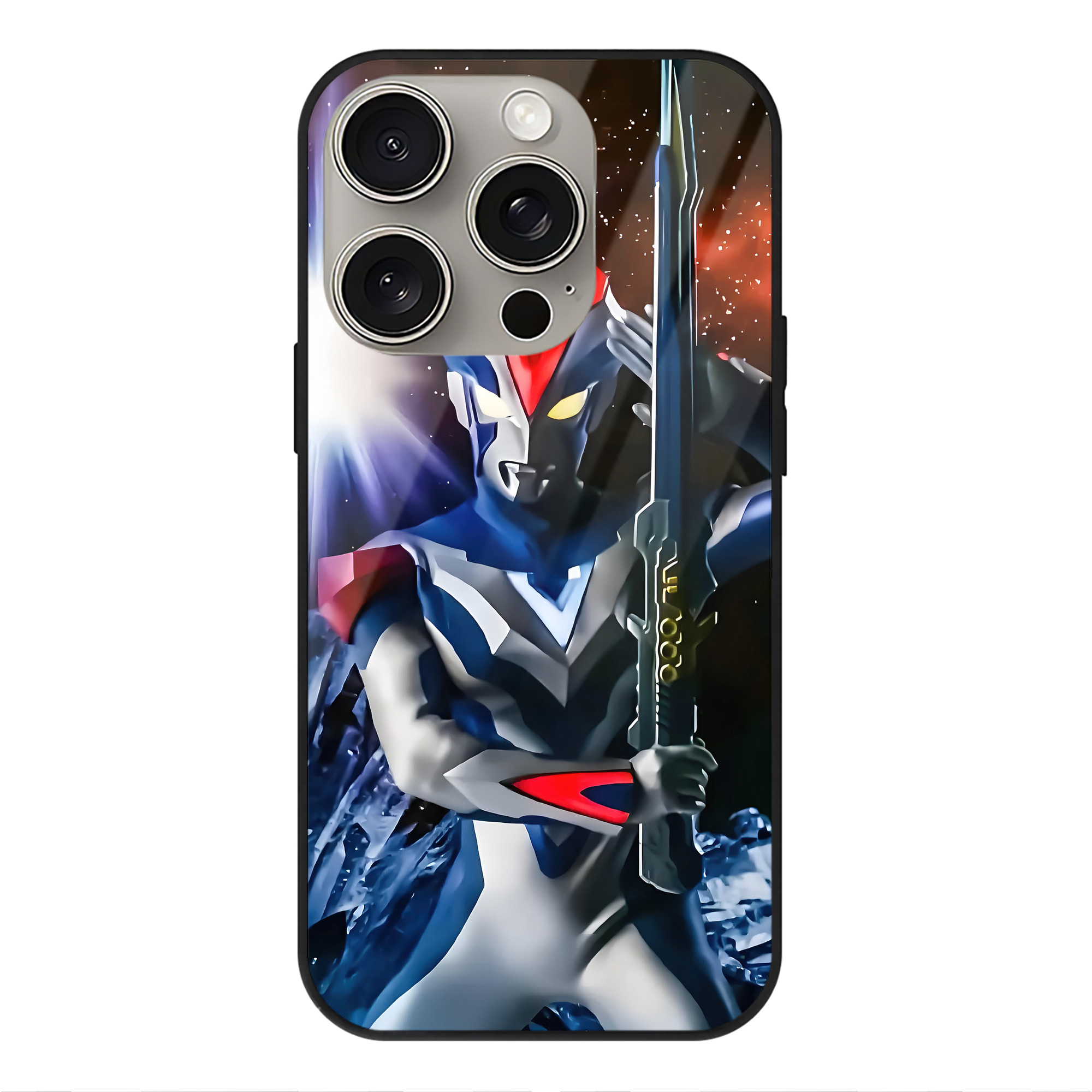 （画像用） ウルトラマン Ultraman 【iPhone15Pro対応】スマホケース 耐衝撃＆黄変防止 背面ガラス