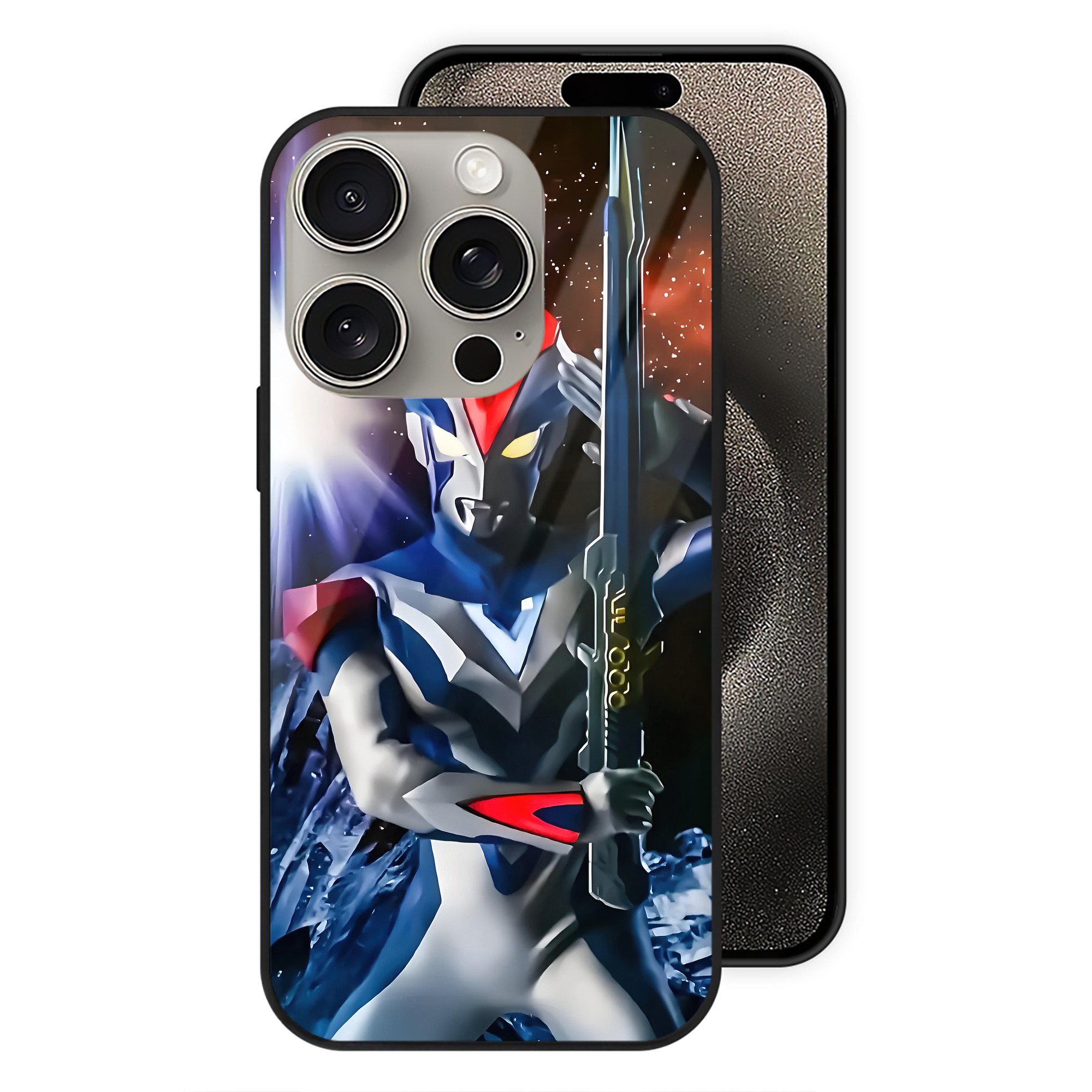 （画像用） ウルトラマン Ultraman 【iPhone15Pro対応】スマホケース 耐衝撃＆黄変防止 背面ガラス