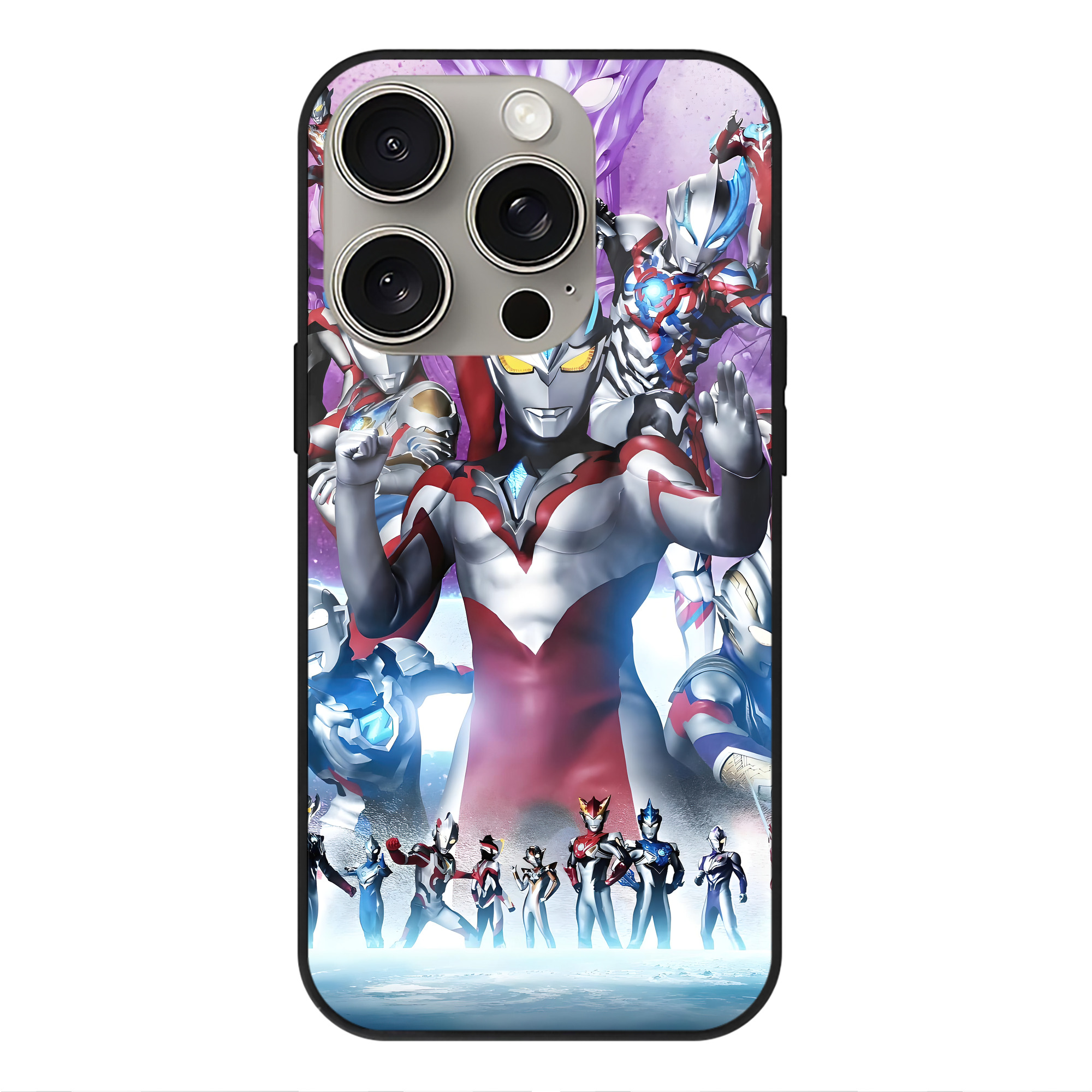 （画像用） ウルトラマン Ultraman 【iPhone15Pro対応】スマホケース 耐衝撃＆黄変防止 背面ガラス