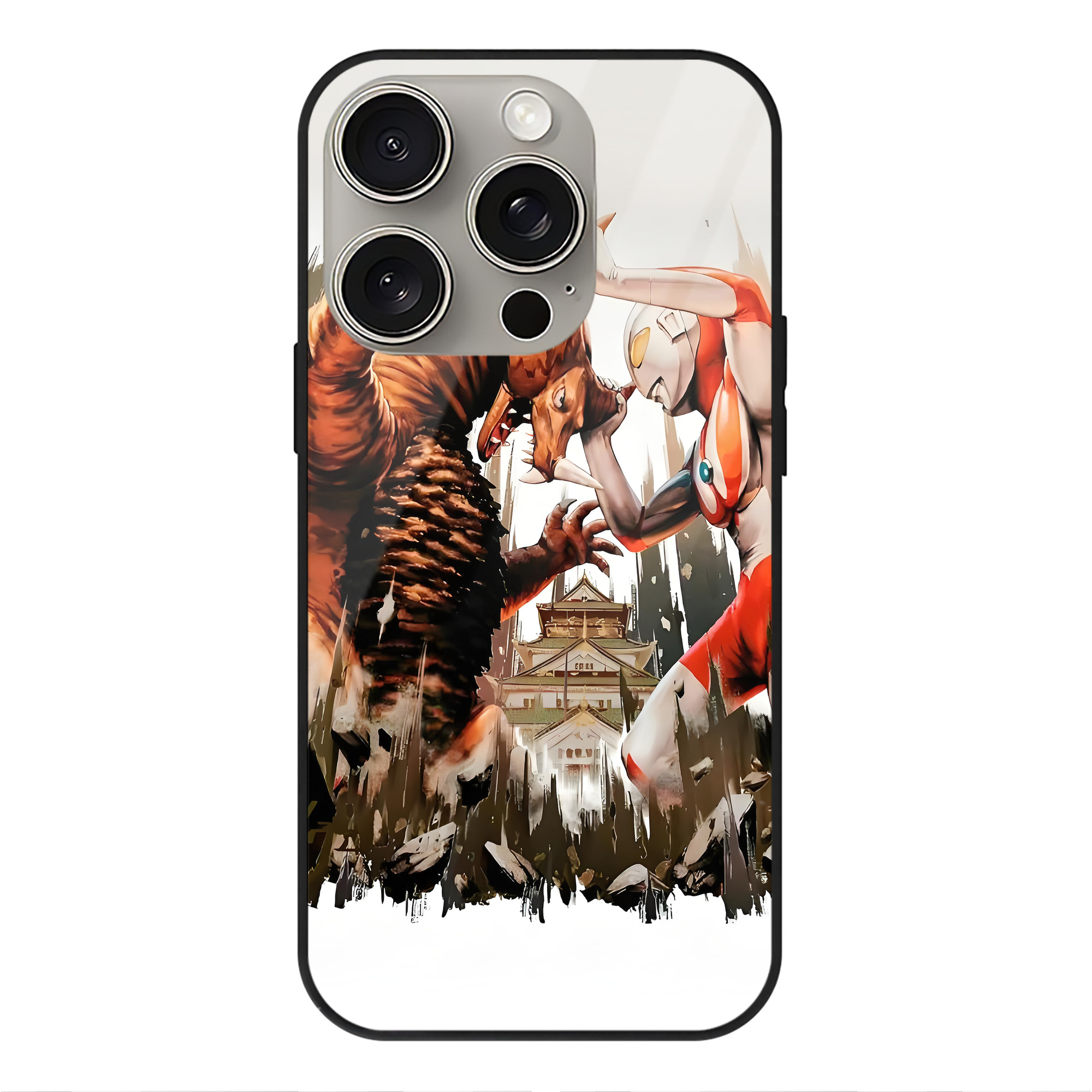 （画像用） ウルトラマン Ultraman 【iPhone15Pro対応】スマホケース 耐衝撃＆黄変防止 背面ガラス