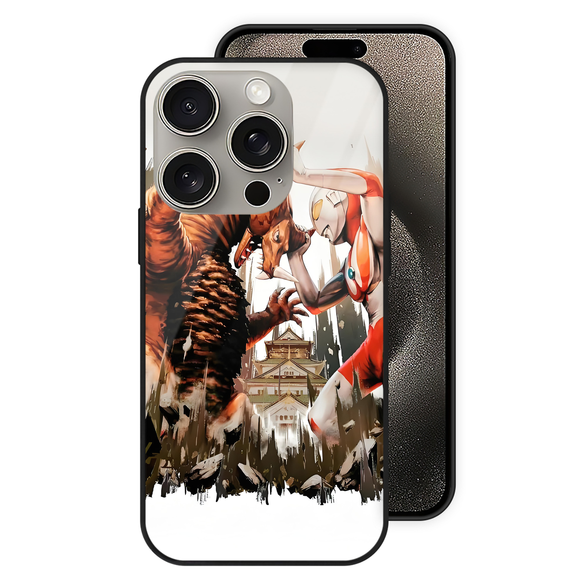 （画像用） ウルトラマン Ultraman 【iPhone15Pro対応】スマホケース 耐衝撃＆黄変防止 背面ガラス