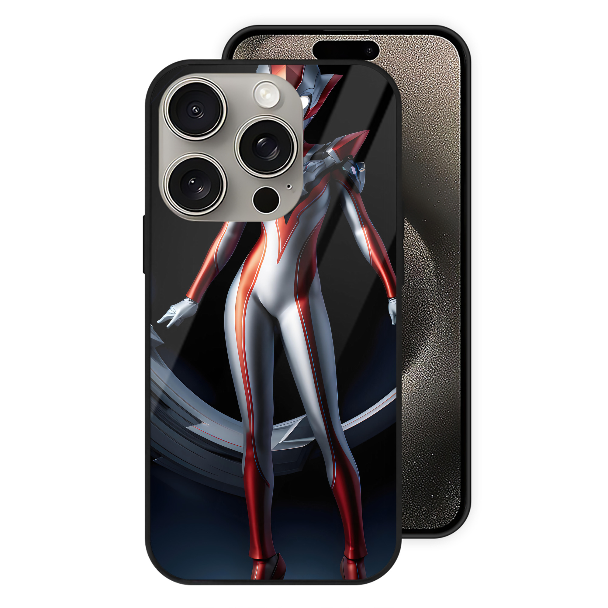 （画像用） ウルトラマン Ultraman 【iPhone15Pro対応】スマホケース 耐衝撃＆黄変防止 背面ガラス