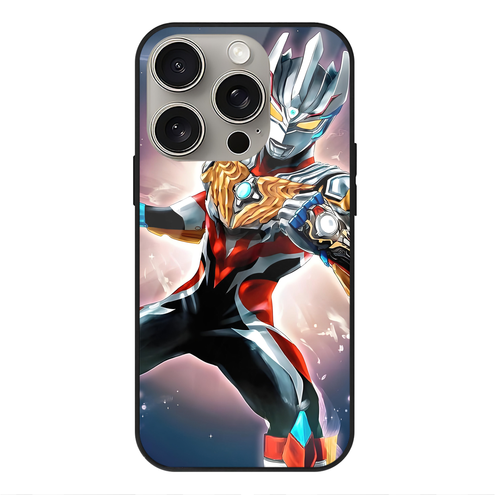 （画像用） ウルトラマン Ultraman 【iPhone15Pro対応】スマホケース 耐衝撃＆黄変防止 背面ガラス
