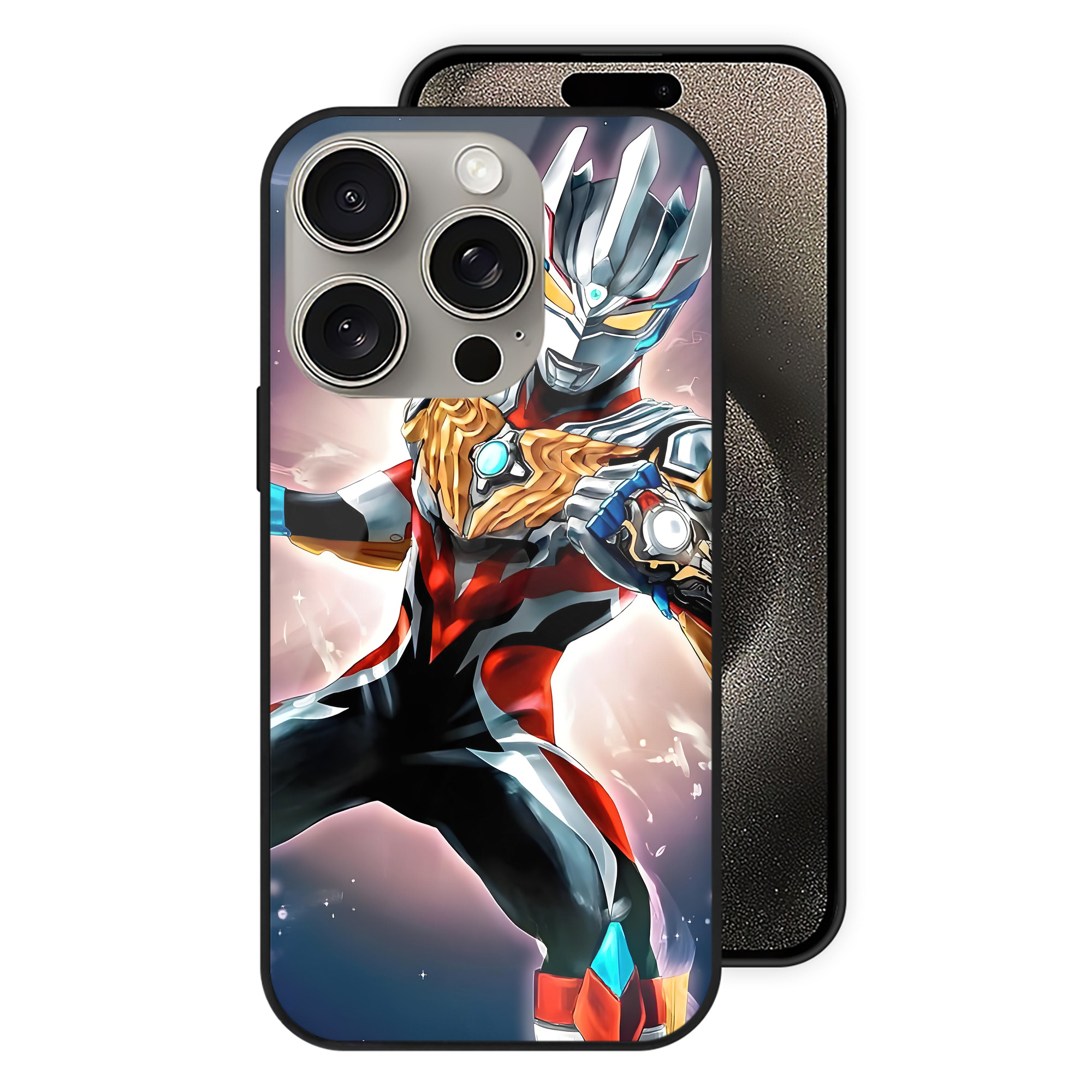 （画像用） ウルトラマン Ultraman 【iPhone15Pro対応】スマホケース 耐衝撃＆黄変防止 背面ガラス