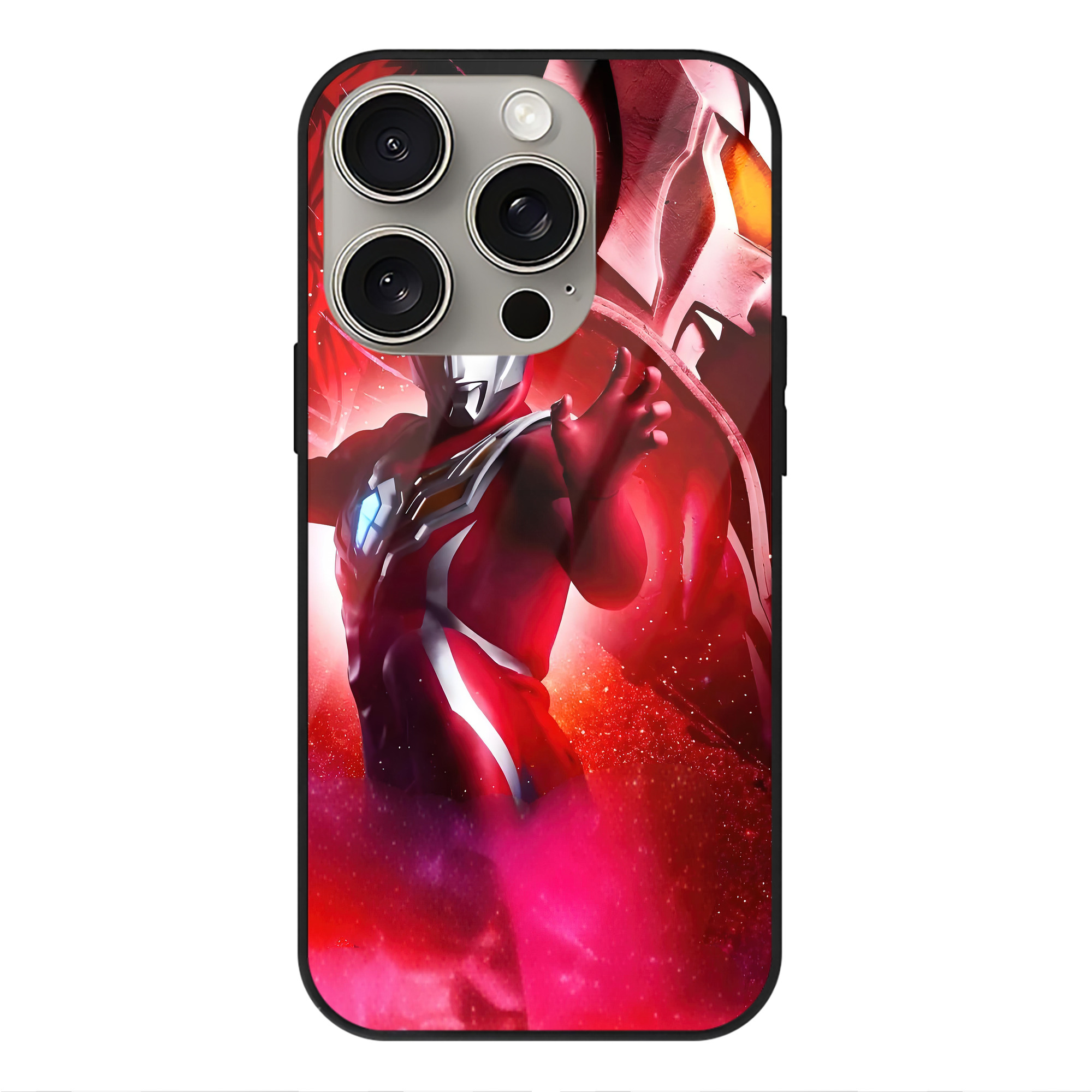 （画像用） ウルトラマン Ultraman 【iPhone15Pro対応】スマホケース 耐衝撃＆黄変防止 背面ガラス