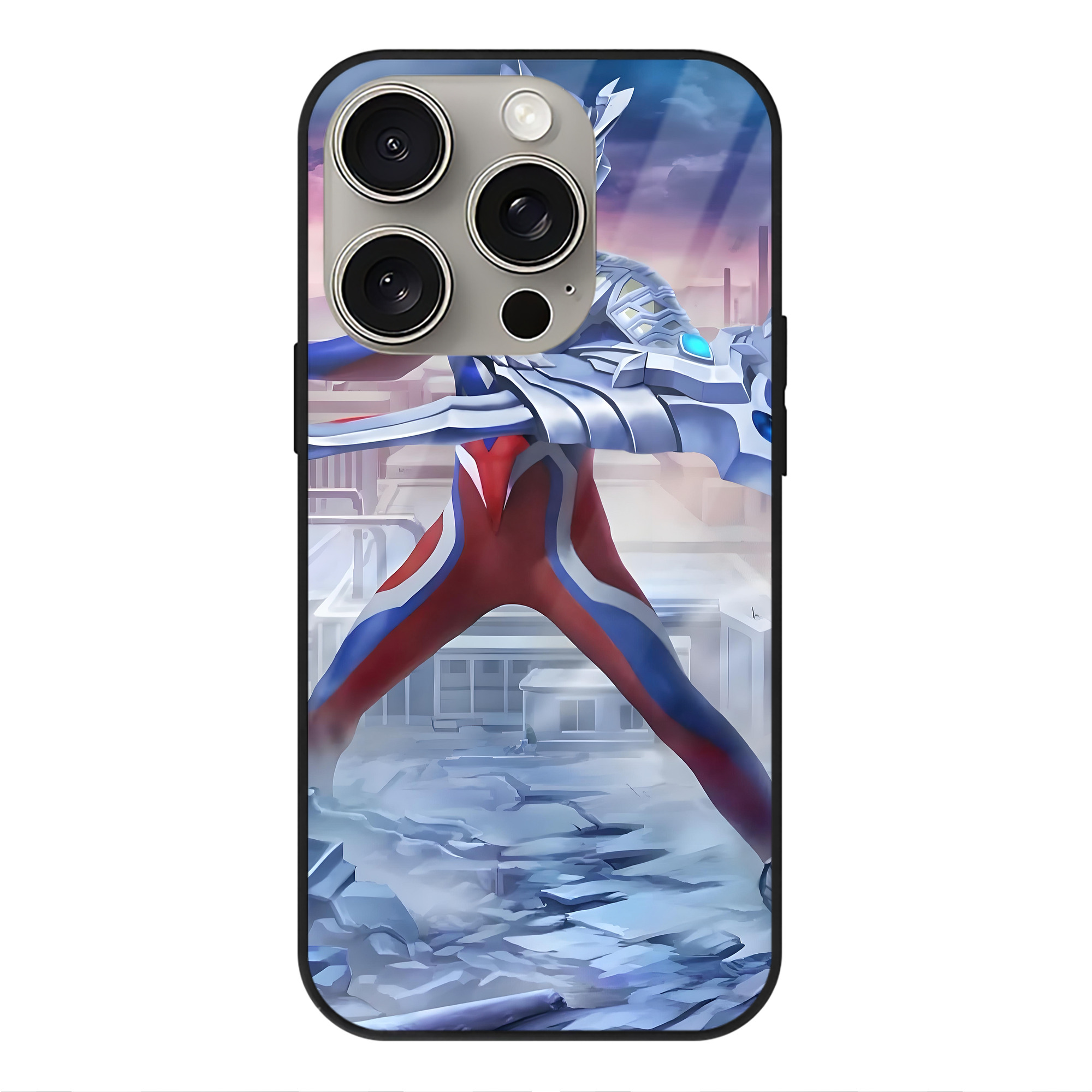 （画像用） ウルトラマン Ultraman 【iPhone15Pro対応】スマホケース 耐衝撃＆黄変防止 背面ガラス