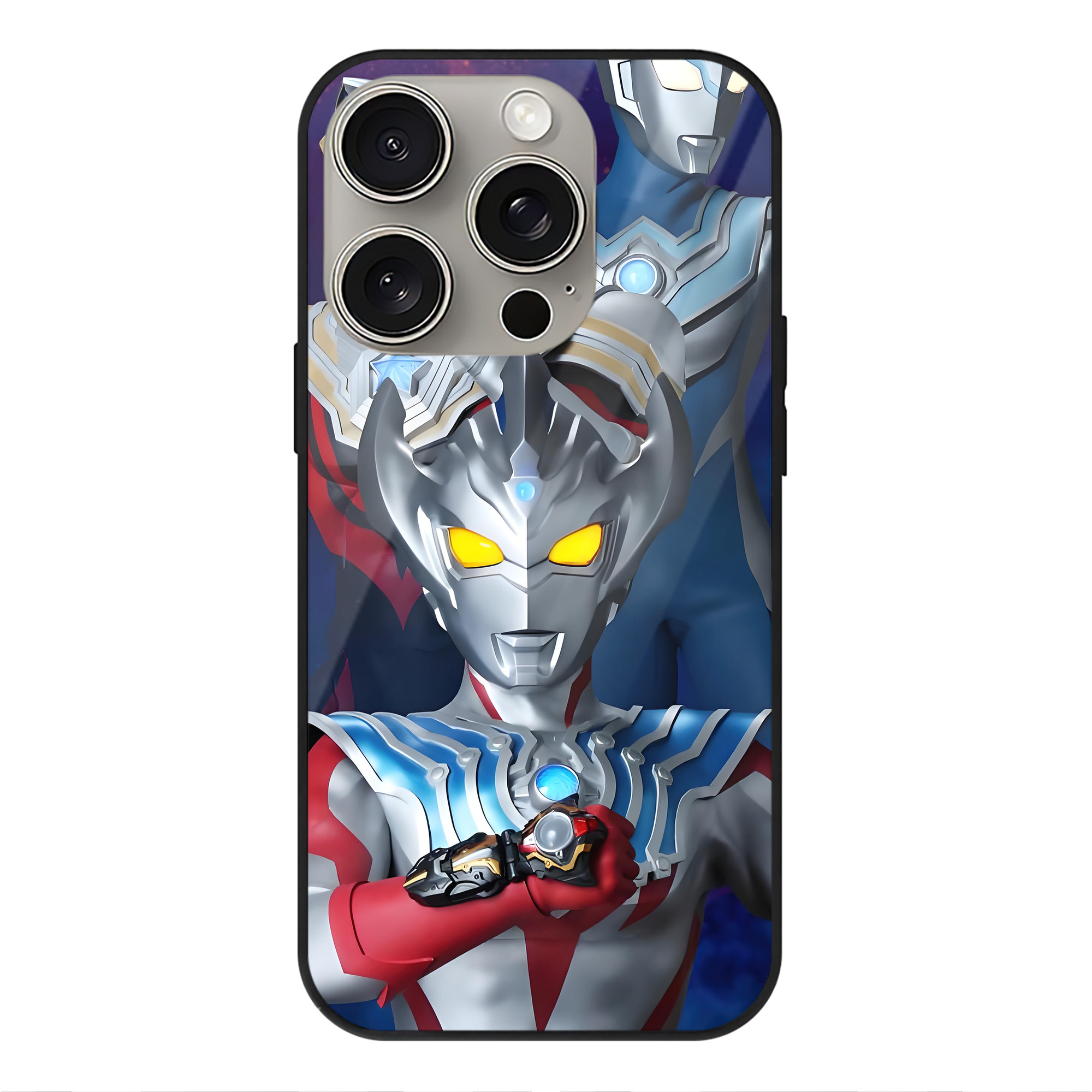 （画像用） ウルトラマン Ultraman 【iPhone15Pro対応】スマホケース 耐衝撃＆黄変防止 背面ガラス