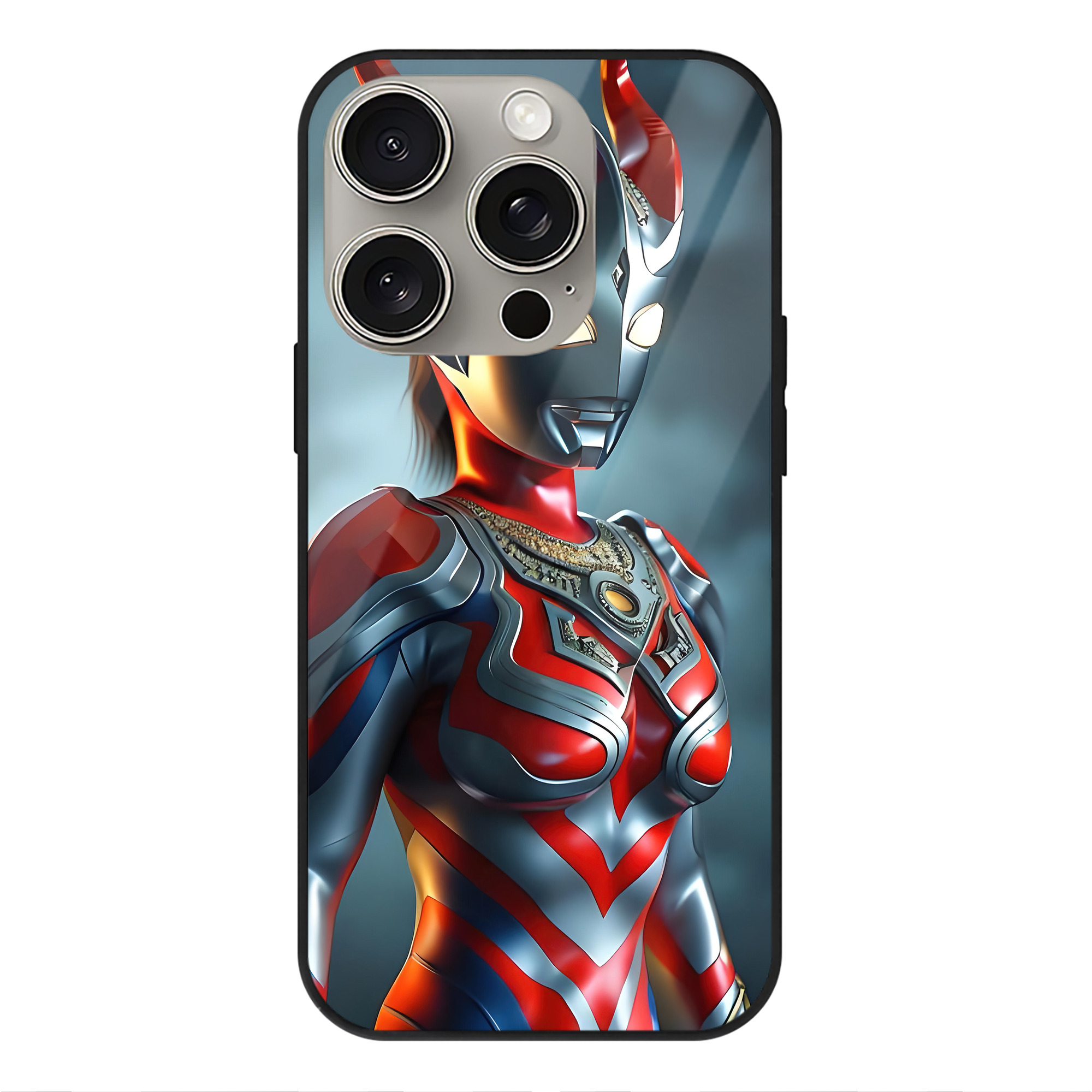 （画像用） ウルトラマン Ultraman 【iPhone15Pro対応】スマホケース 耐衝撃＆黄変防止 背面ガラス