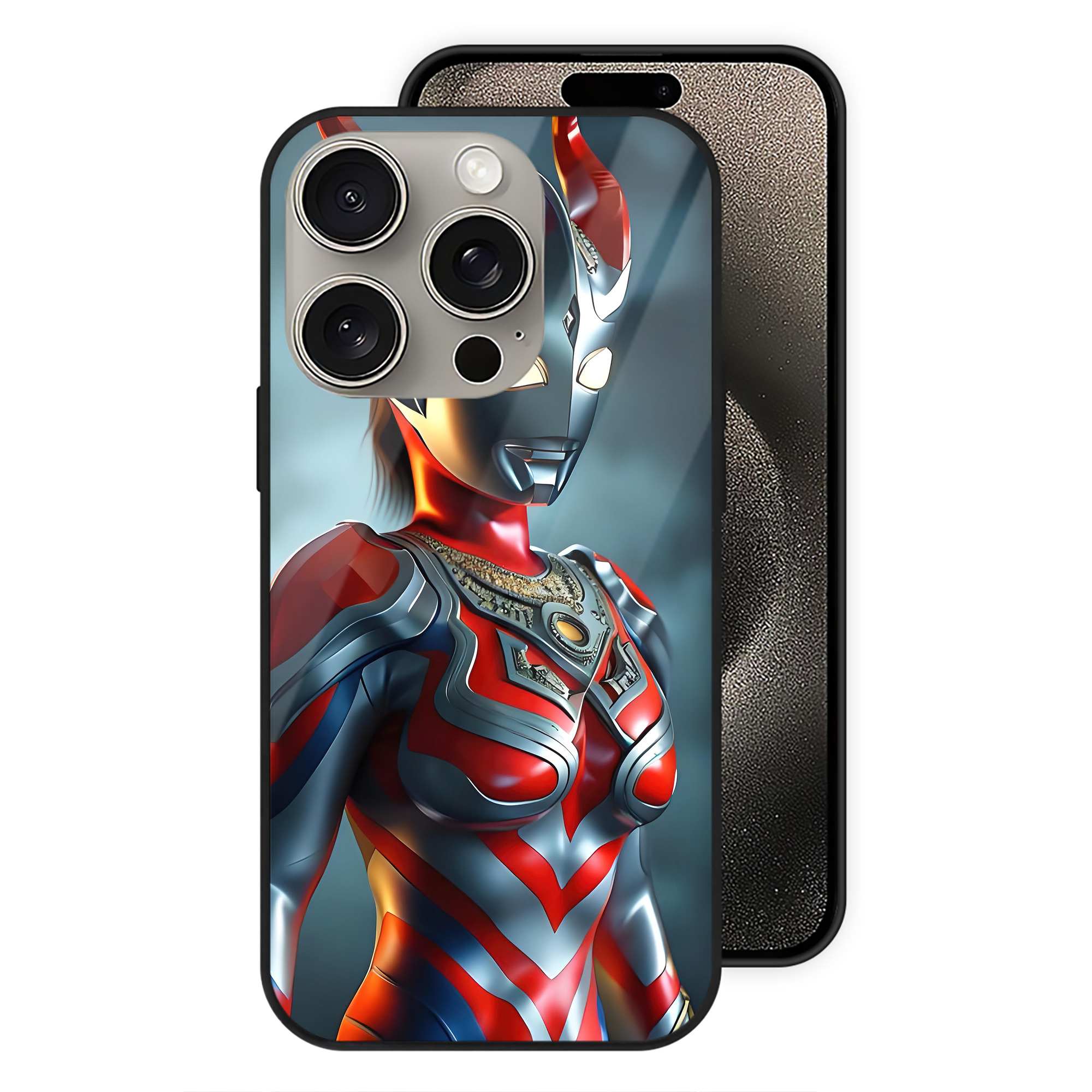 （画像用） ウルトラマン Ultraman 【iPhone15Pro対応】スマホケース 耐衝撃＆黄変防止 背面ガラス