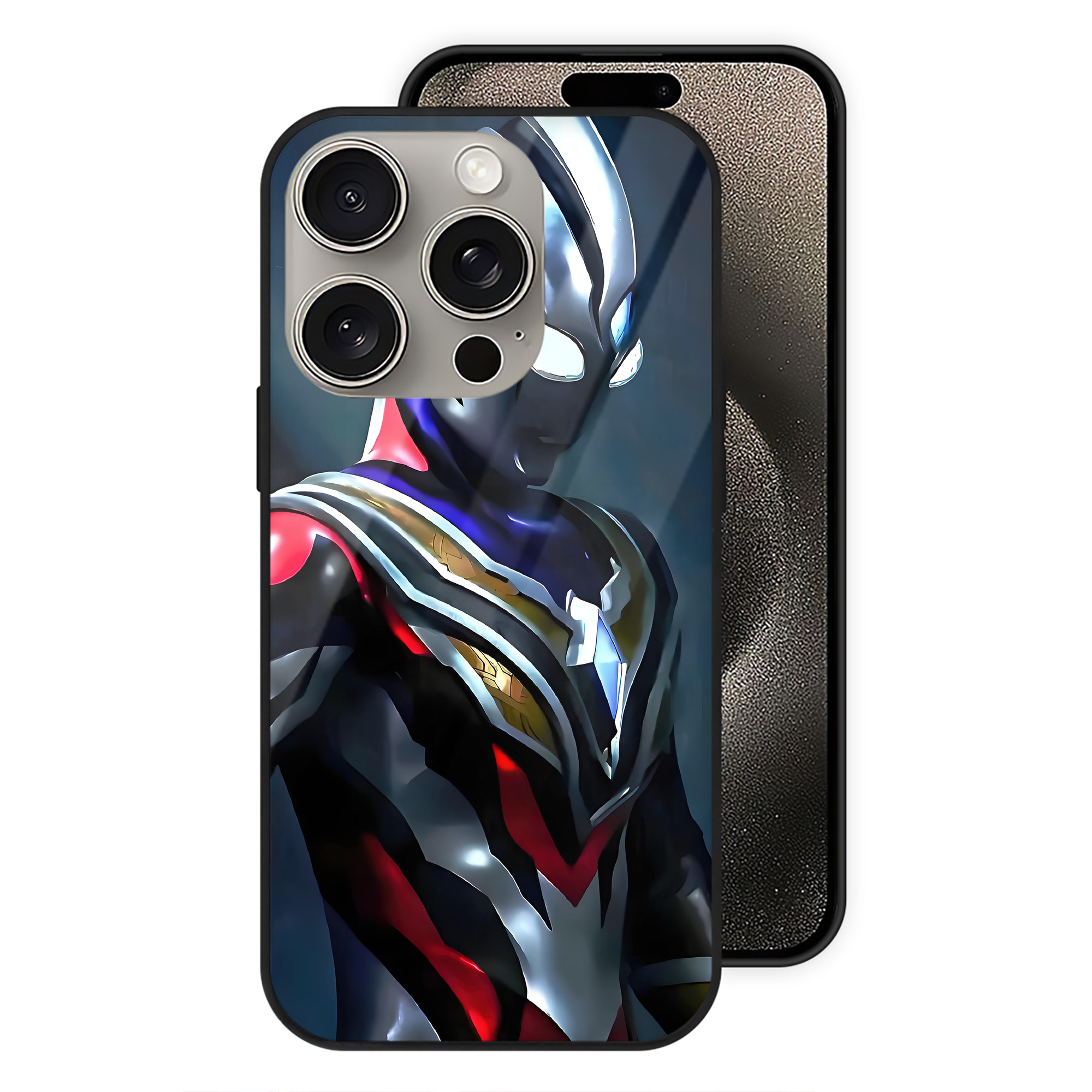 （画像用） ウルトラマン Ultraman 【iPhone15Pro対応】スマホケース 耐衝撃＆黄変防止 背面ガラス