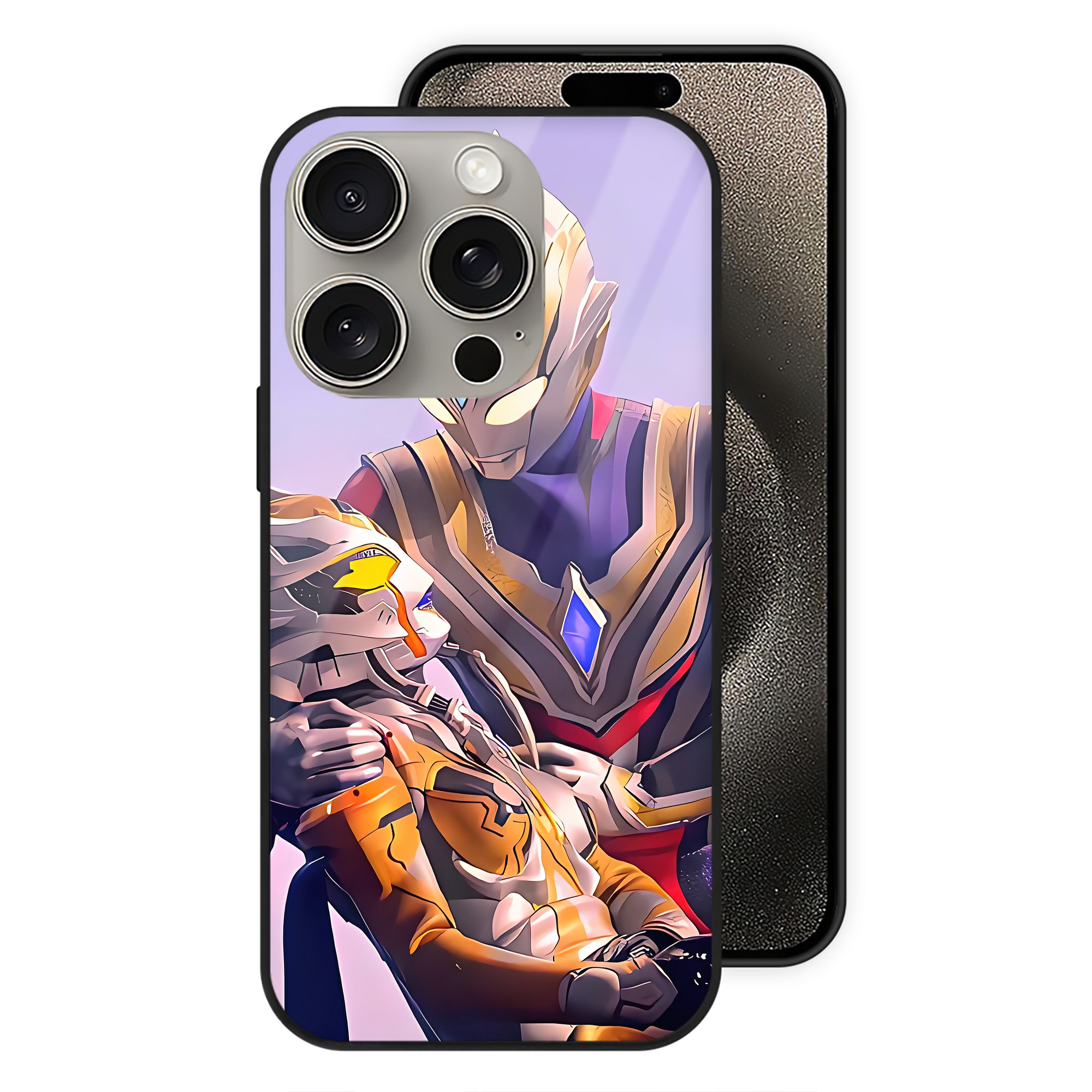 （画像用） ウルトラマン Ultraman 【iPhone15Pro対応】スマホケース 耐衝撃＆黄変防止 背面ガラス