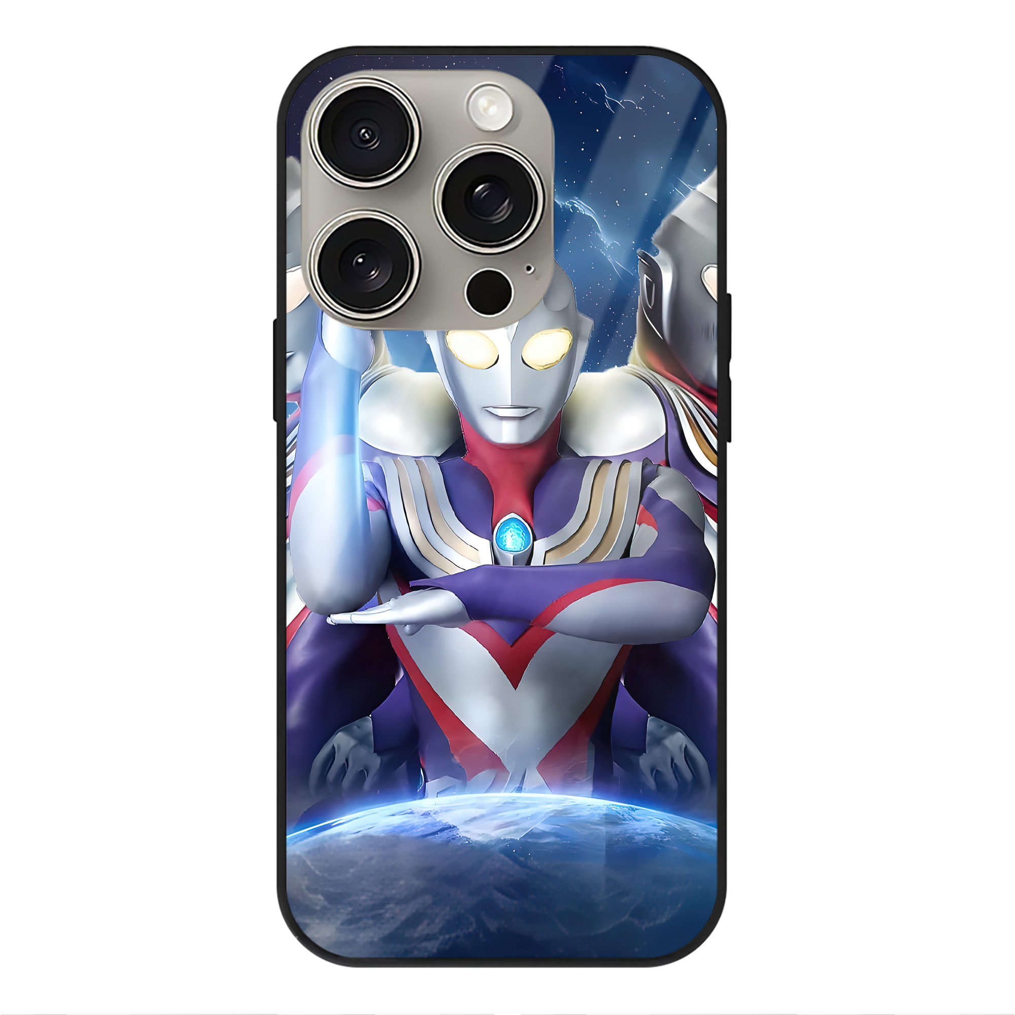 （画像用） ウルトラマン Ultraman 【iPhone15Pro対応】スマホケース 耐衝撃＆黄変防止 背面ガラス