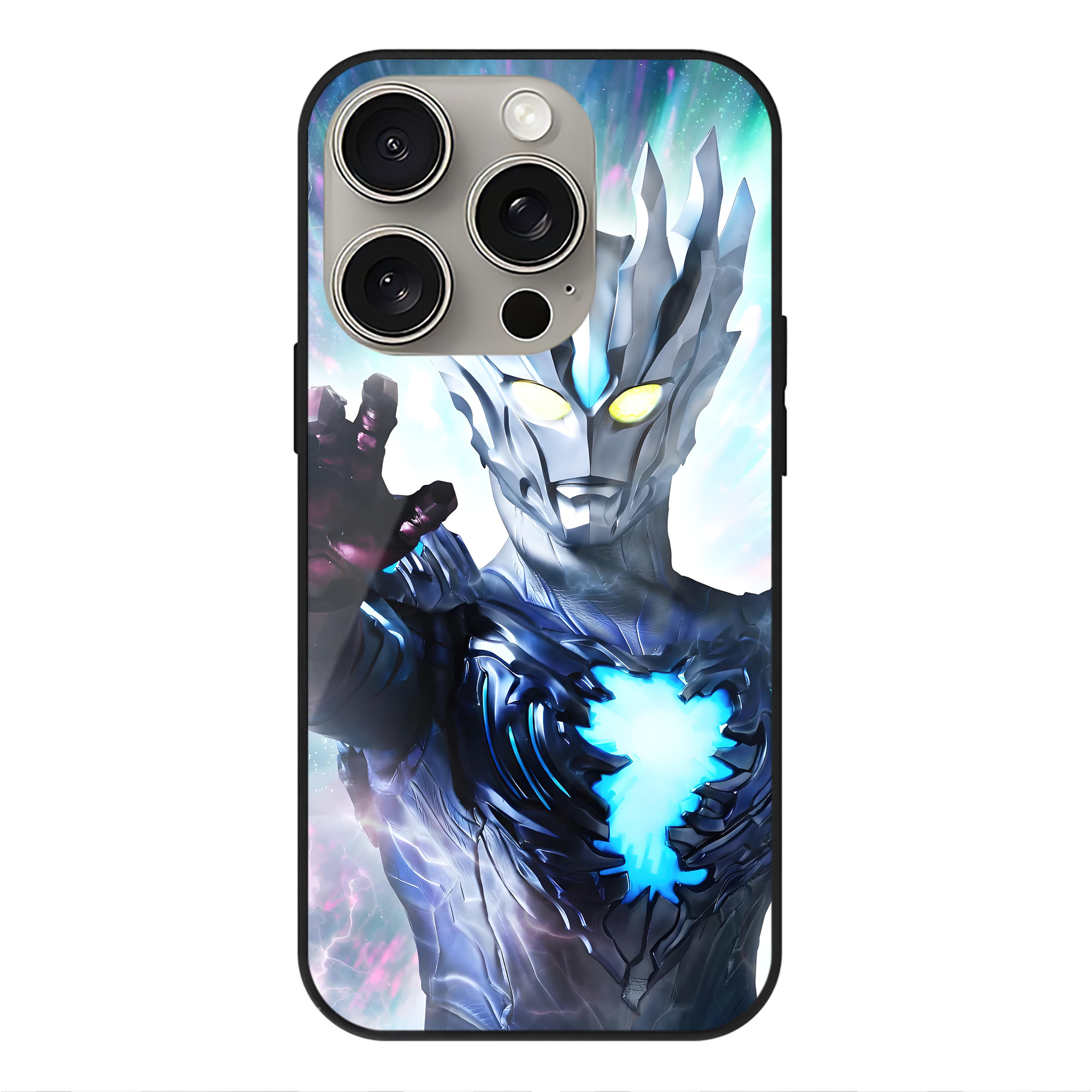 （画像用） ウルトラマン Ultraman 【iPhone15Pro対応】スマホケース 耐衝撃＆黄変防止 背面ガラス