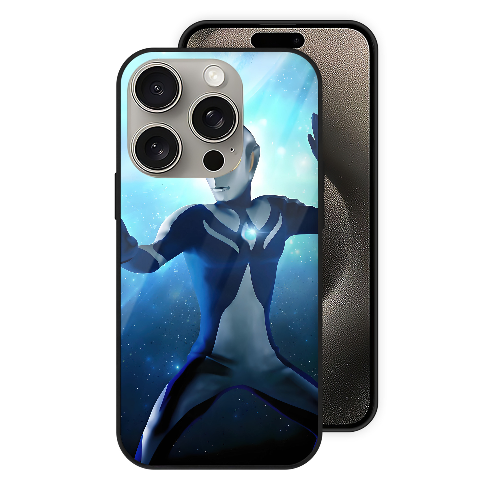 （画像用） ウルトラマン Ultraman 【iPhone15Pro対応】スマホケース 耐衝撃＆黄変防止 背面ガラス