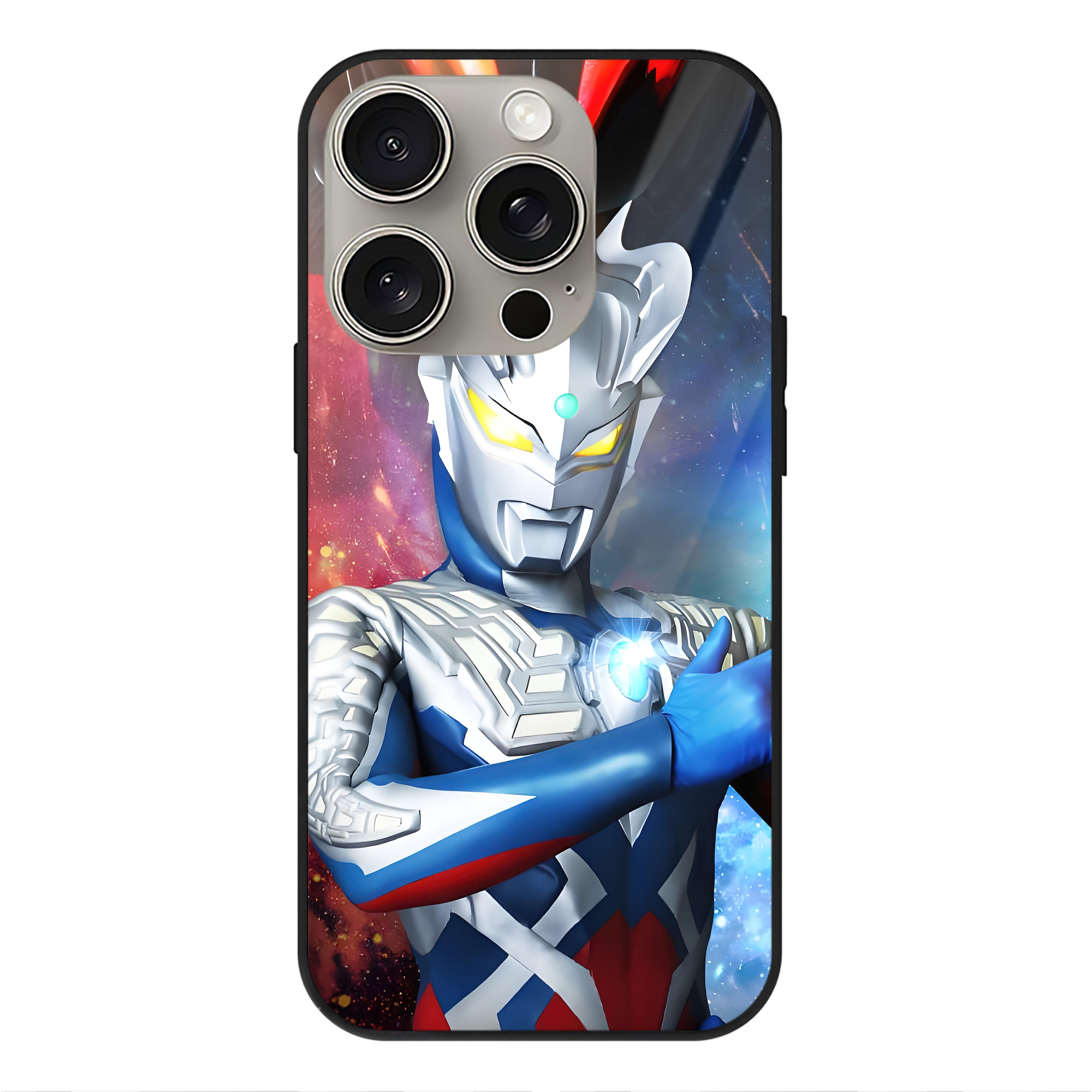 （画像用） ウルトラマン Ultraman 【iPhone15Pro対応】スマホケース 耐衝撃＆黄変防止 背面ガラス