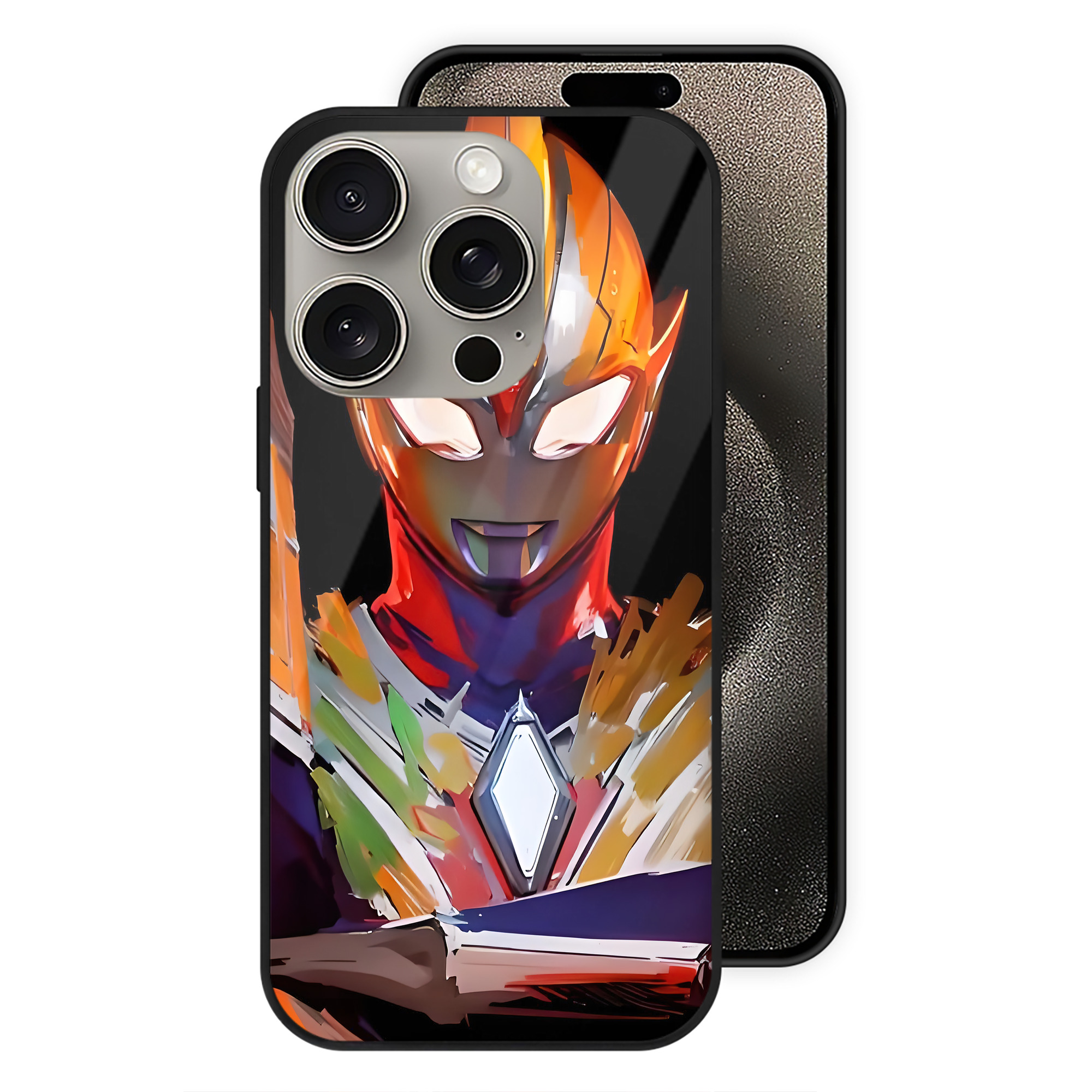 （画像用） ウルトラマン Ultraman 【iPhone15Pro対応】スマホケース 耐衝撃＆黄変防止 背面ガラス