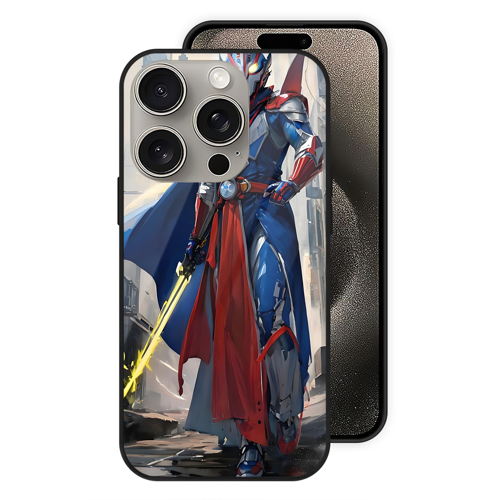 （画像用） ウルトラマン Ultraman 【iPhone15Pro対応】スマホケース 耐衝撃＆黄変防止 背面ガラス